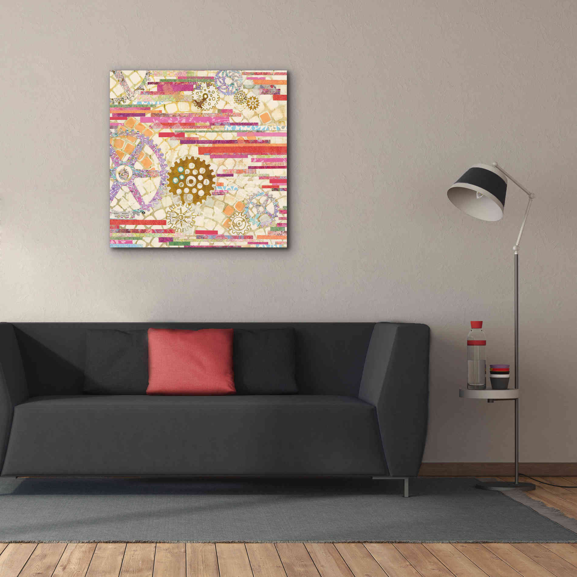 'EU Timetable II on White' by Kathy Ferguson, Canvas Wall Art,37 x 37