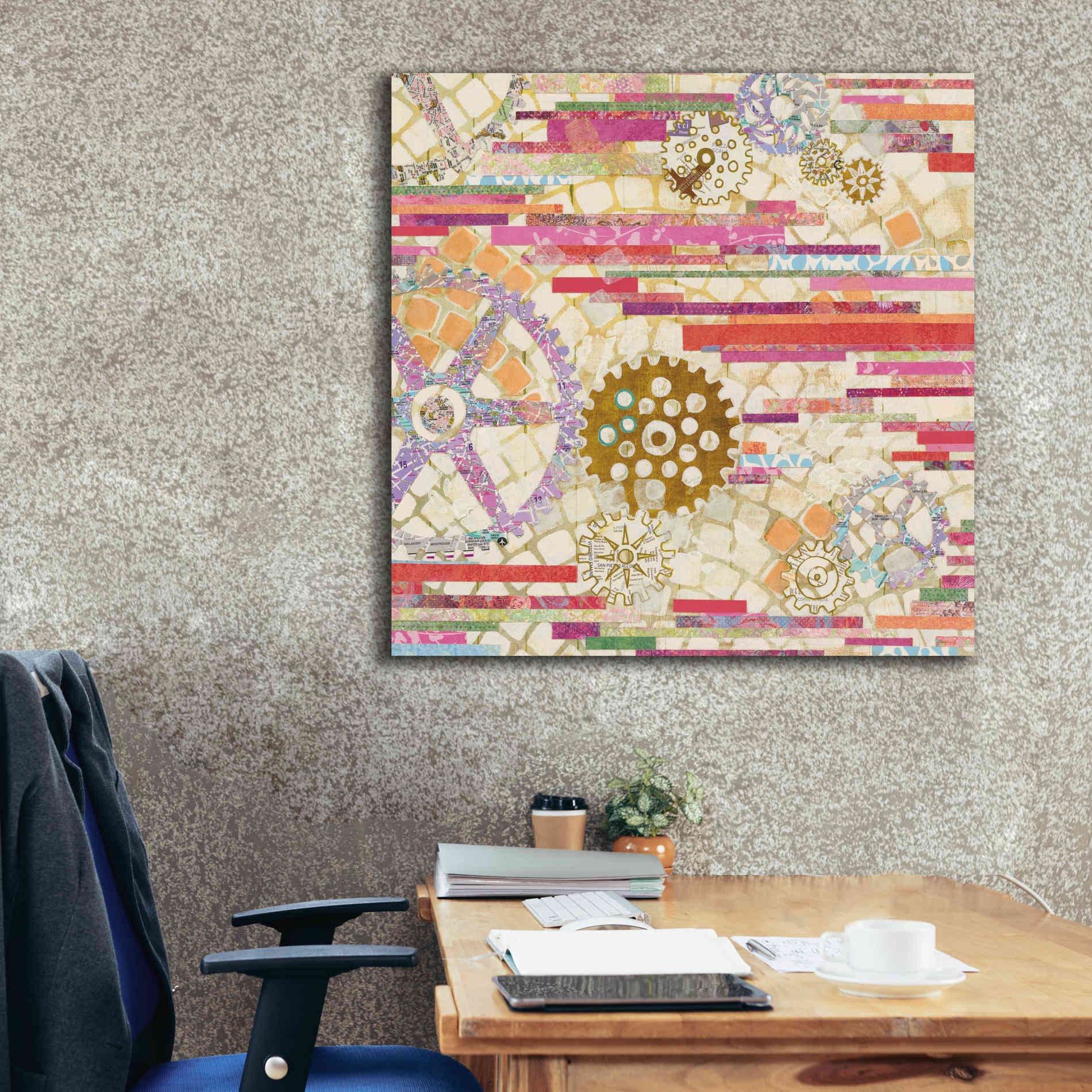 'EU Timetable II on White' by Kathy Ferguson, Canvas Wall Art,37 x 37