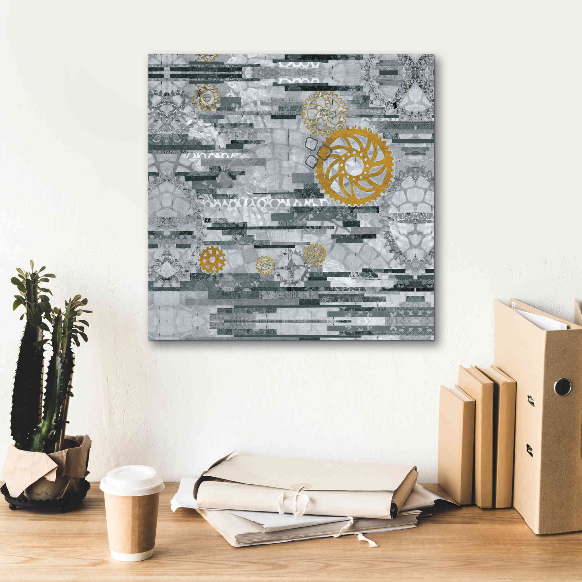 'EU Timetable I BW' by Kathy Ferguson, Canvas Wall Art,18 x 18