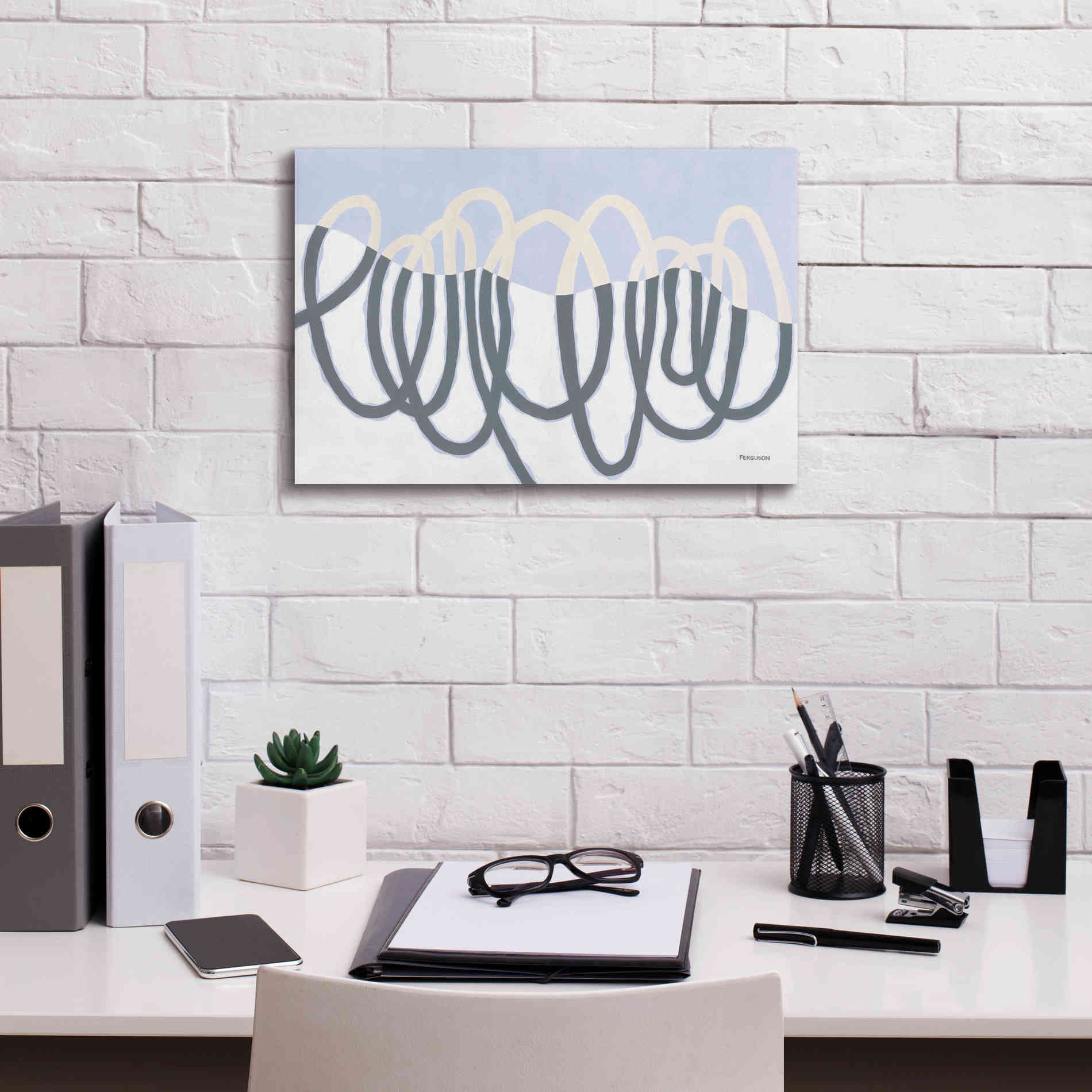 'Loops III' by Kathy Ferguson, Canvas Wall Art,18 x 12