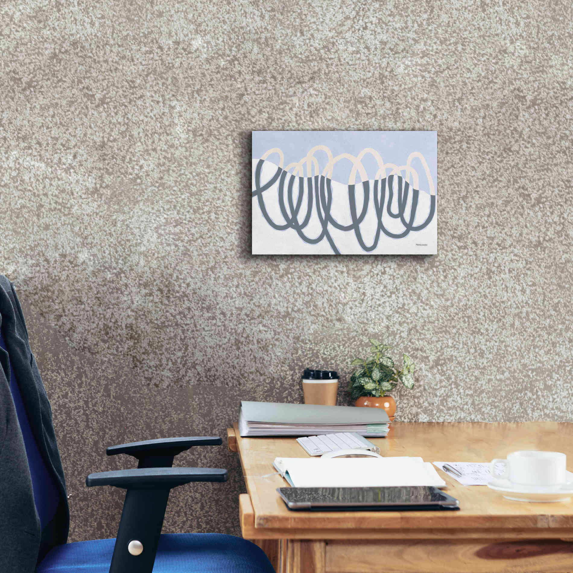 'Loops III' by Kathy Ferguson, Canvas Wall Art,18 x 12