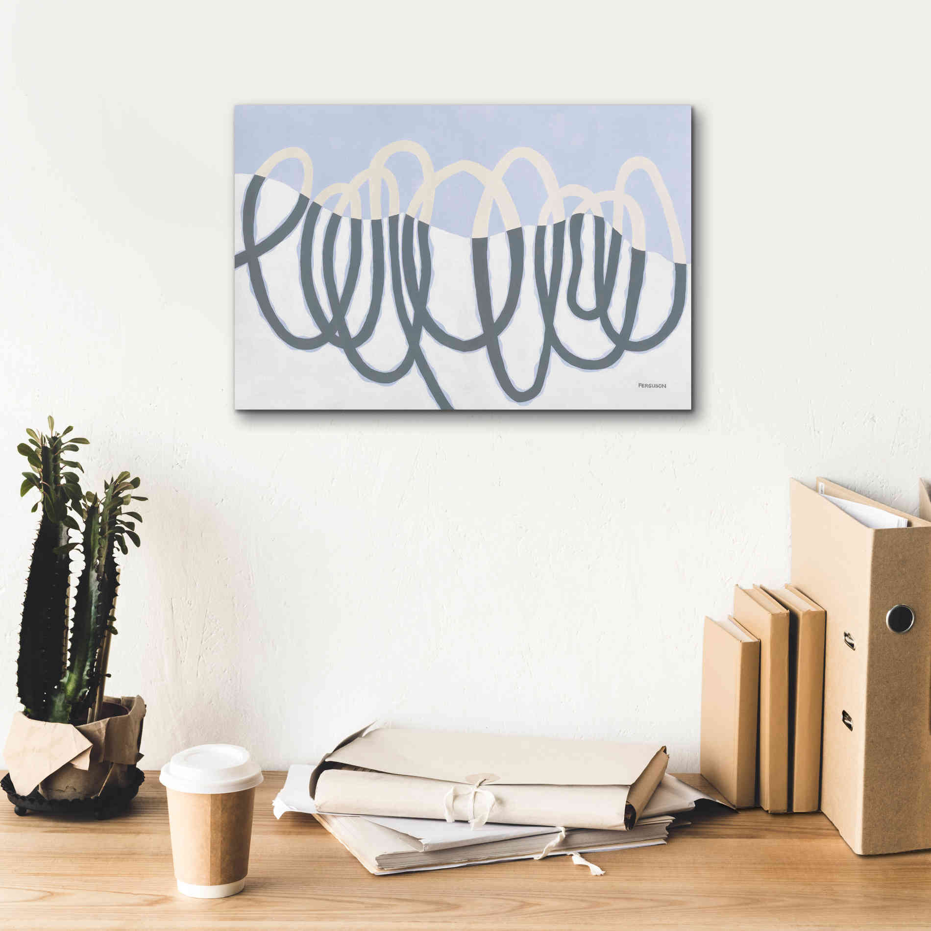 'Loops III' by Kathy Ferguson, Canvas Wall Art,18 x 12