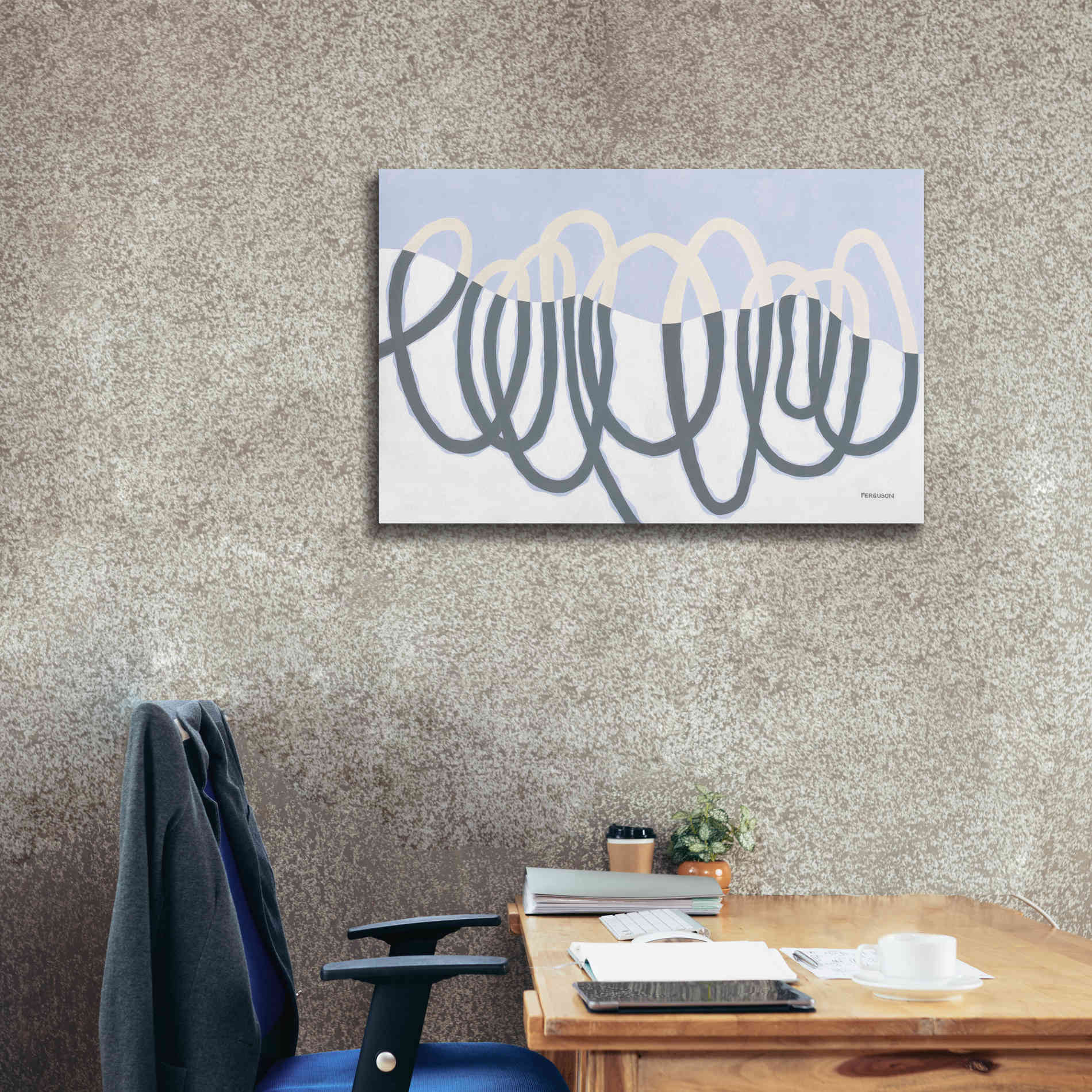 'Loops III' by Kathy Ferguson, Canvas Wall Art,40 x 26