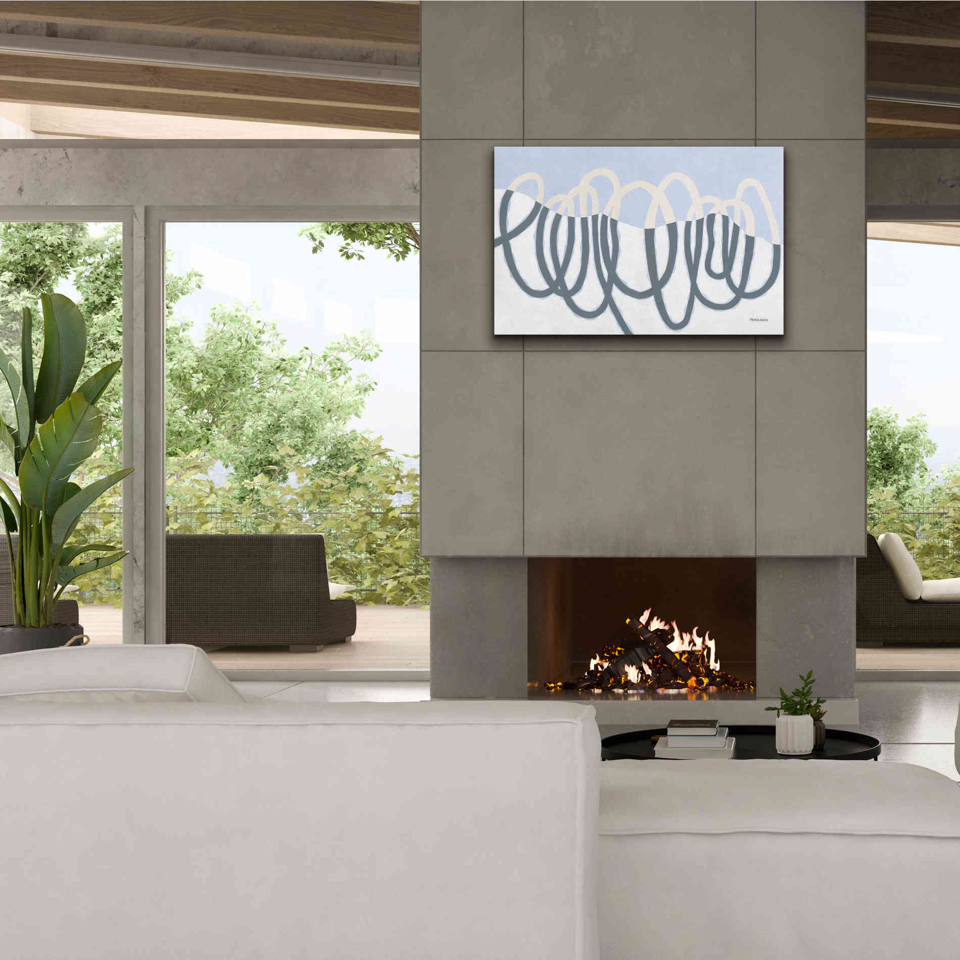 'Loops III' by Kathy Ferguson, Canvas Wall Art,40 x 26