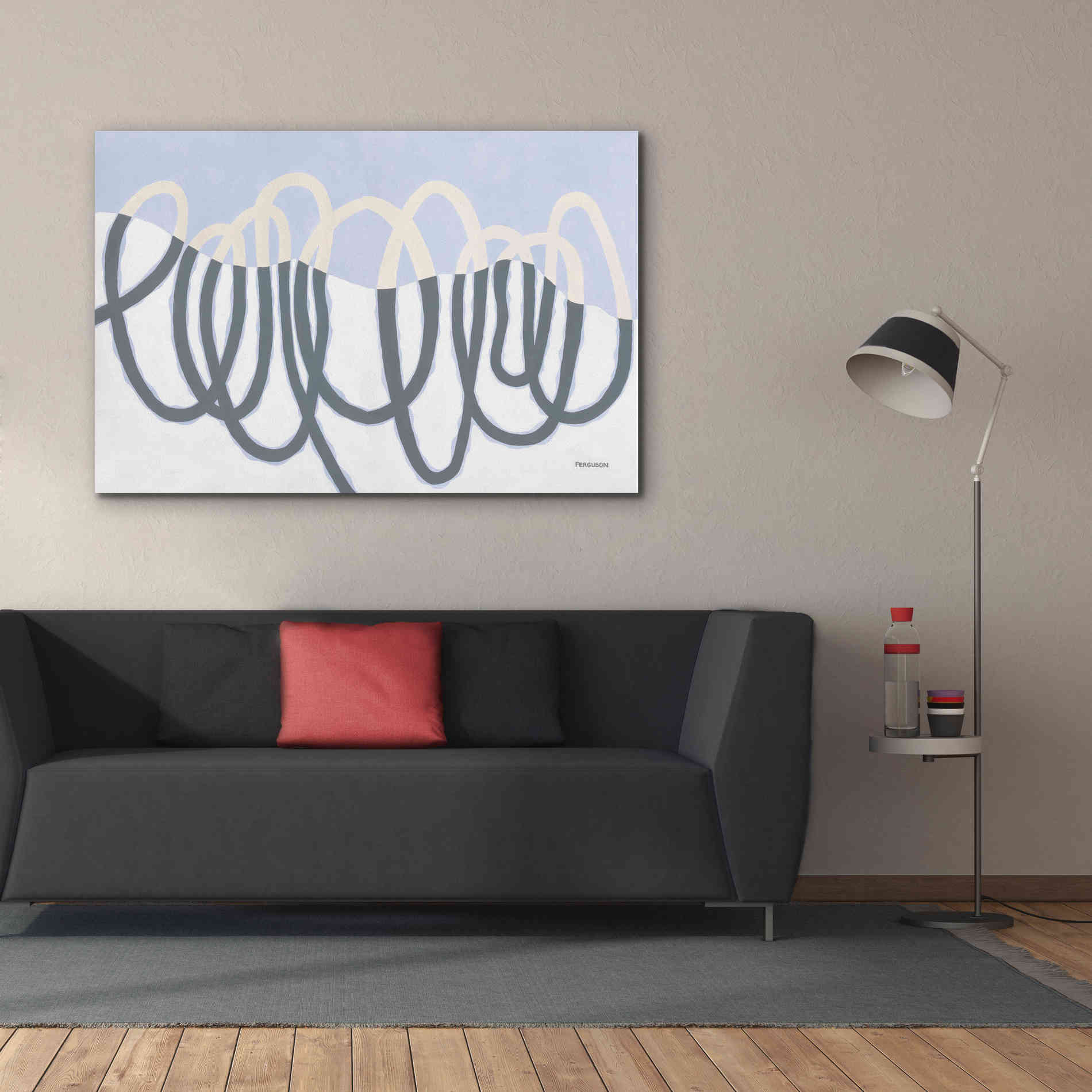'Loops III' by Kathy Ferguson, Canvas Wall Art,60 x 40