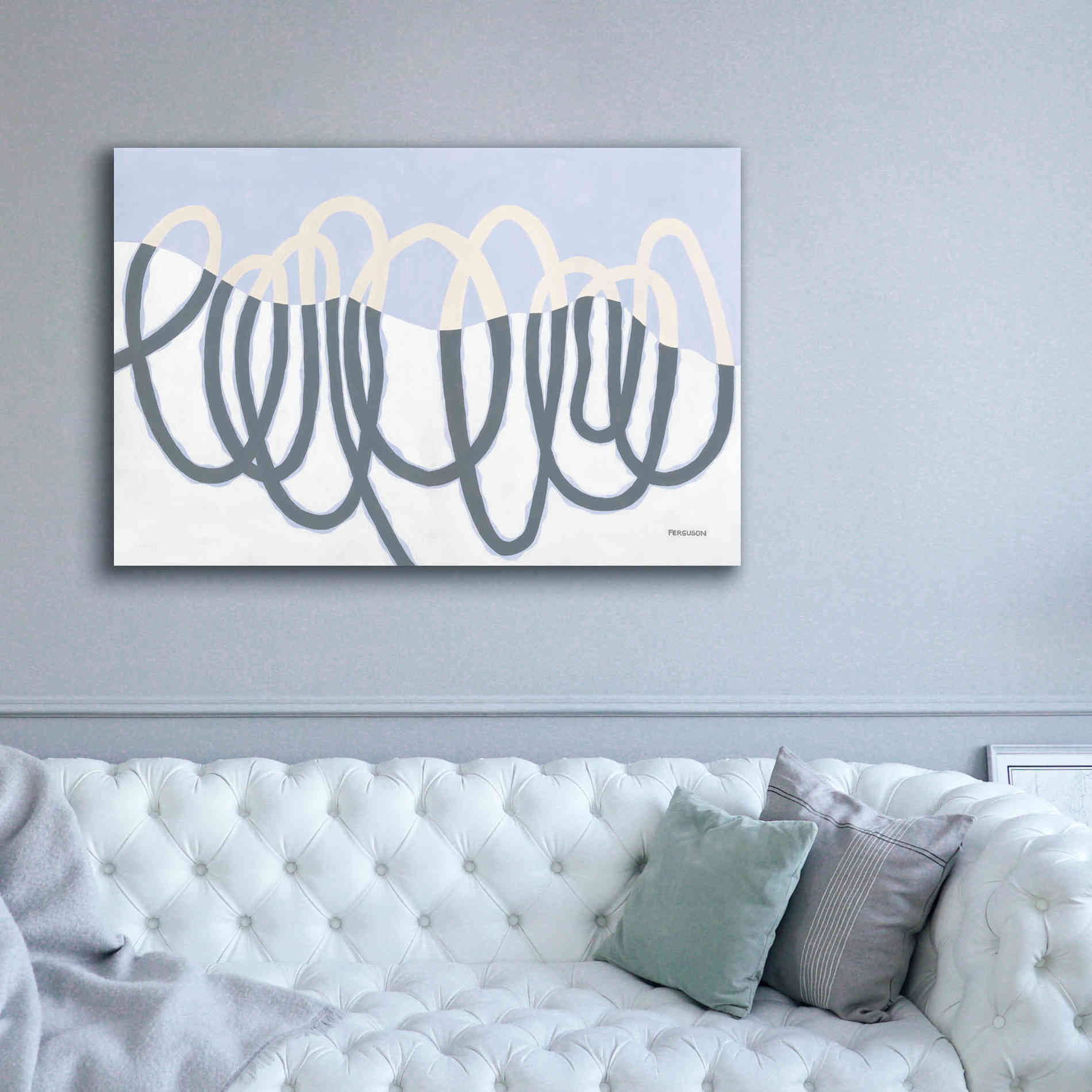'Loops III' by Kathy Ferguson, Canvas Wall Art,60 x 40