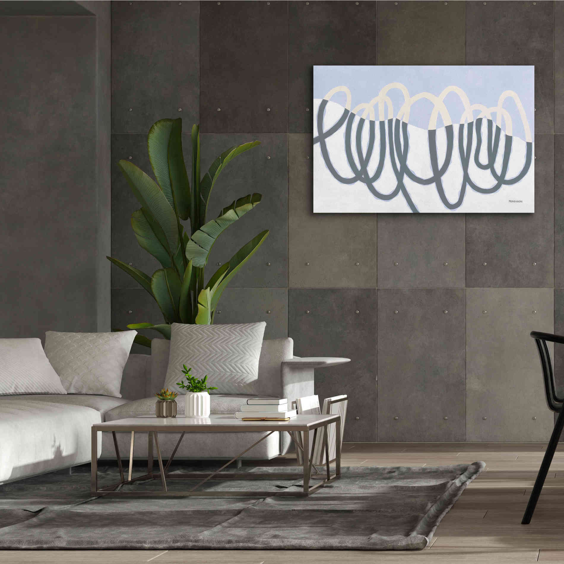 'Loops III' by Kathy Ferguson, Canvas Wall Art,60 x 40