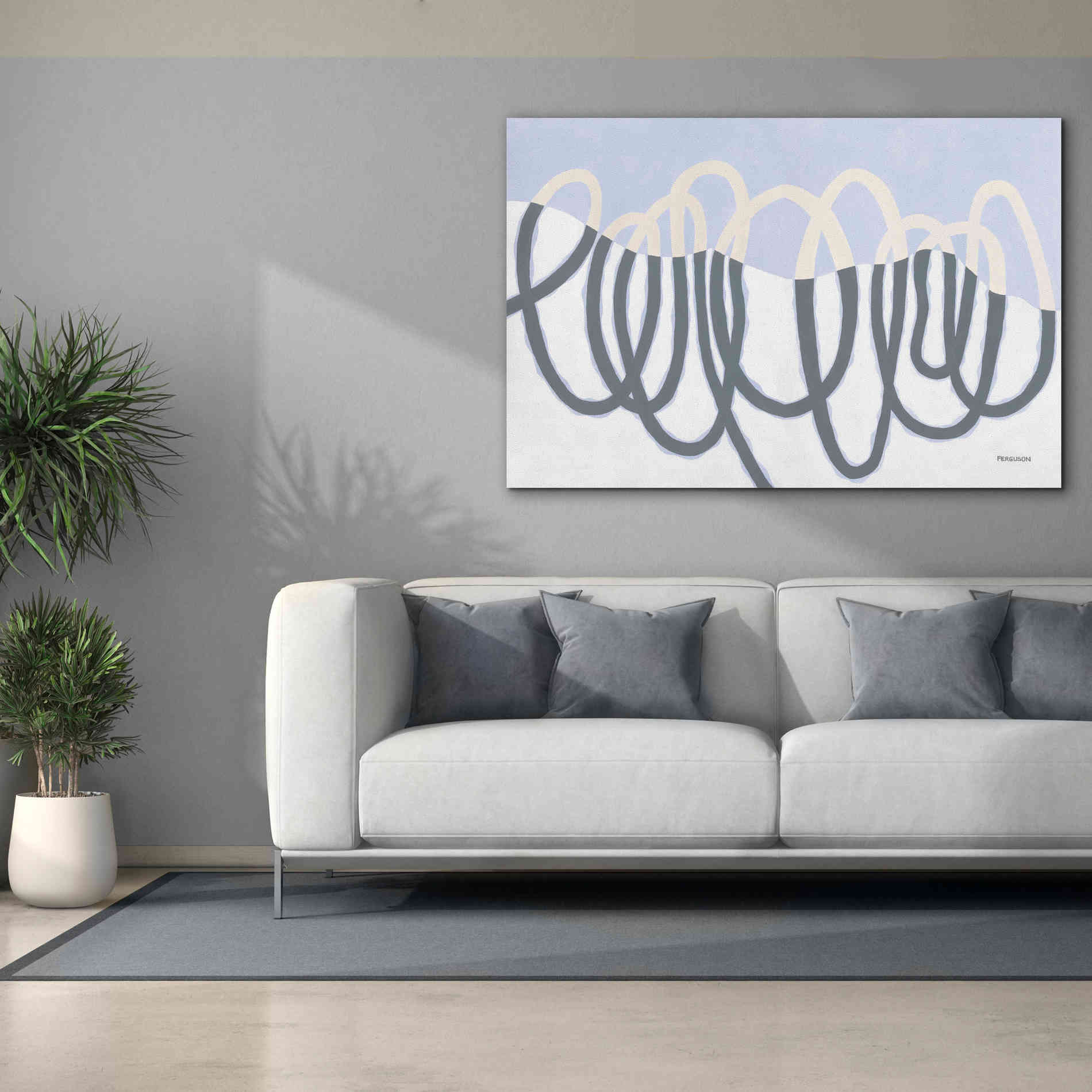 'Loops III' by Kathy Ferguson, Canvas Wall Art,60 x 40