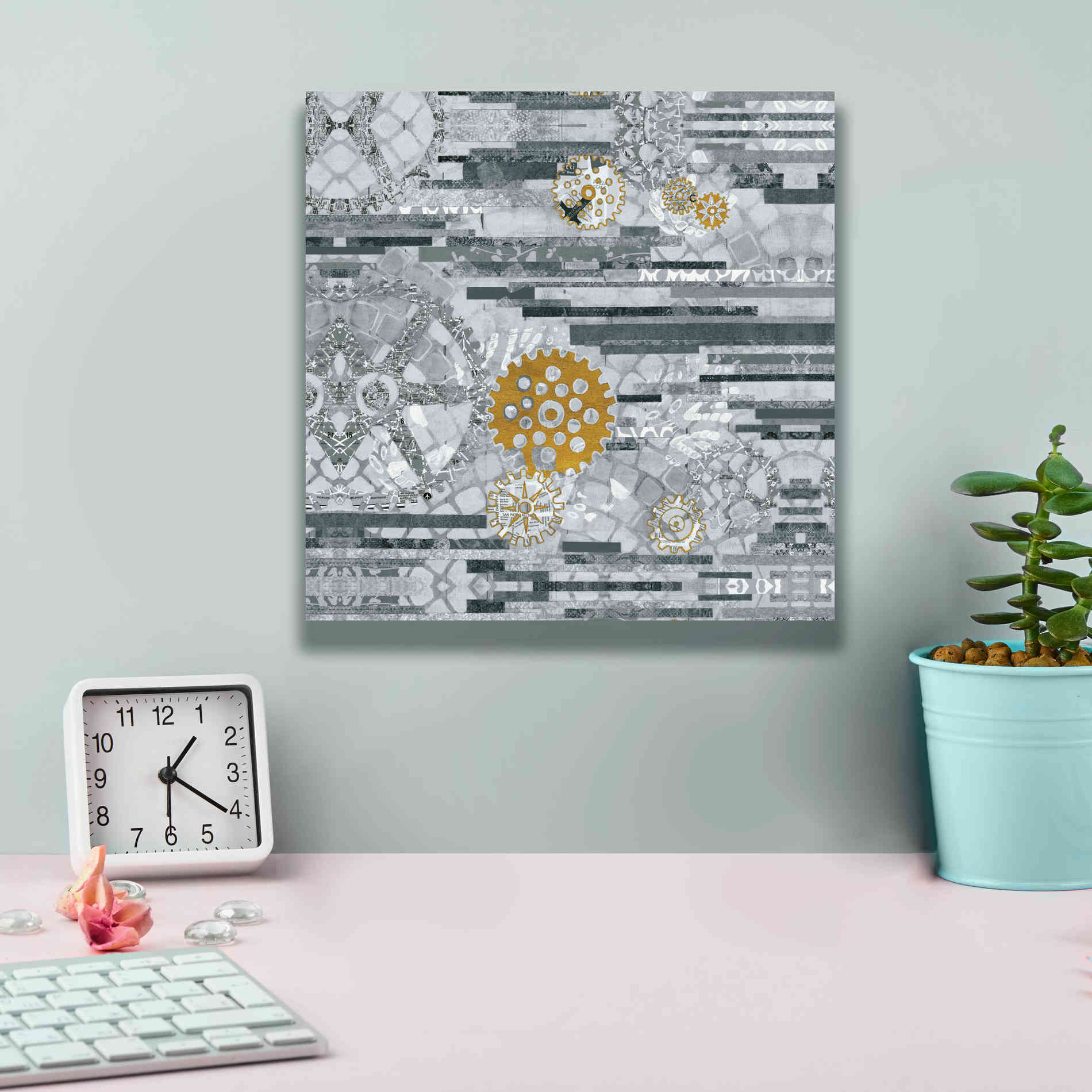 'EU Timetable II BW' by Kathy Ferguson, Canvas Wall Art,12 x 12