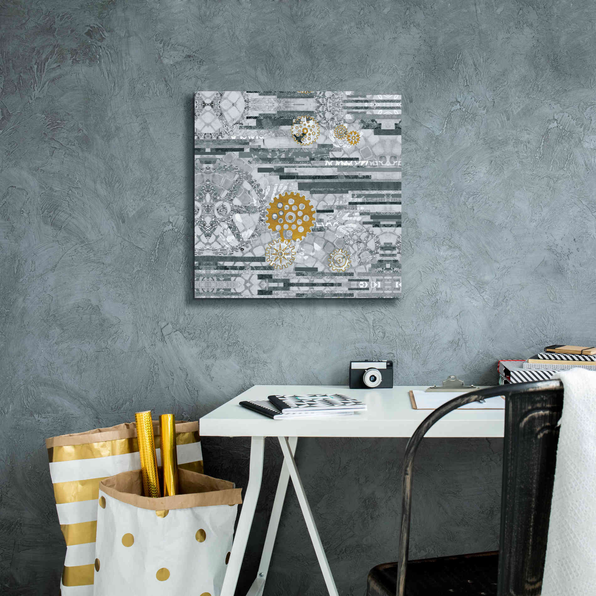 'EU Timetable II BW' by Kathy Ferguson, Canvas Wall Art,18 x 18