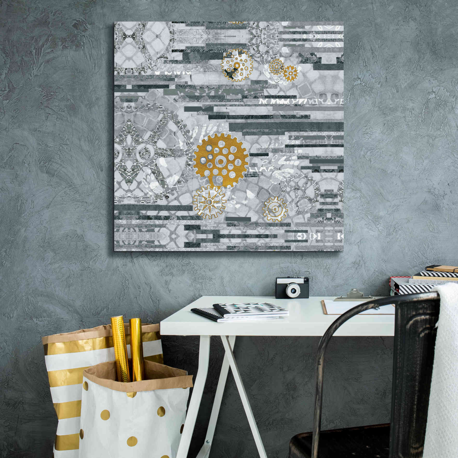 'EU Timetable II BW' by Kathy Ferguson, Canvas Wall Art,26 x 26