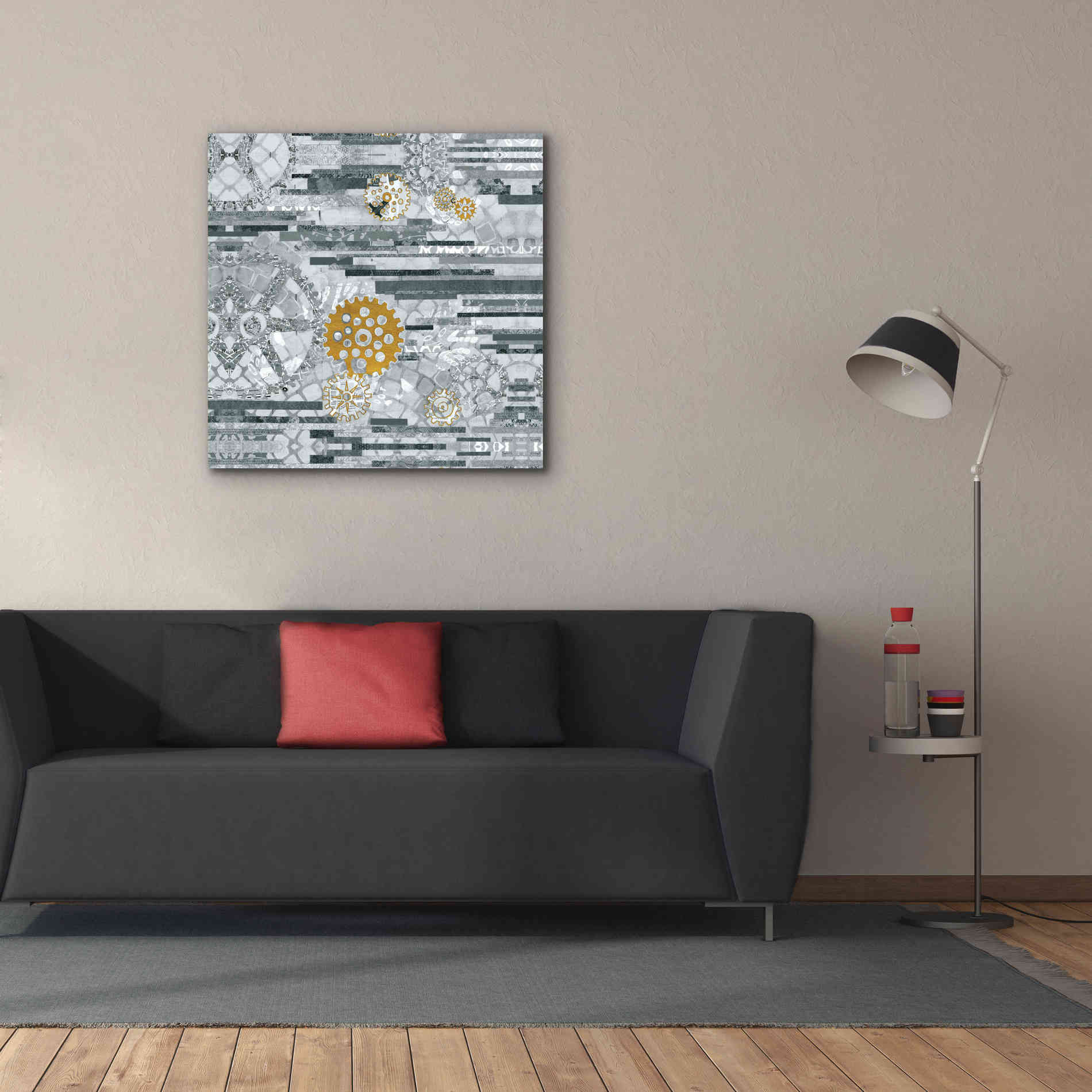 'EU Timetable II BW' by Kathy Ferguson, Canvas Wall Art,37 x 37