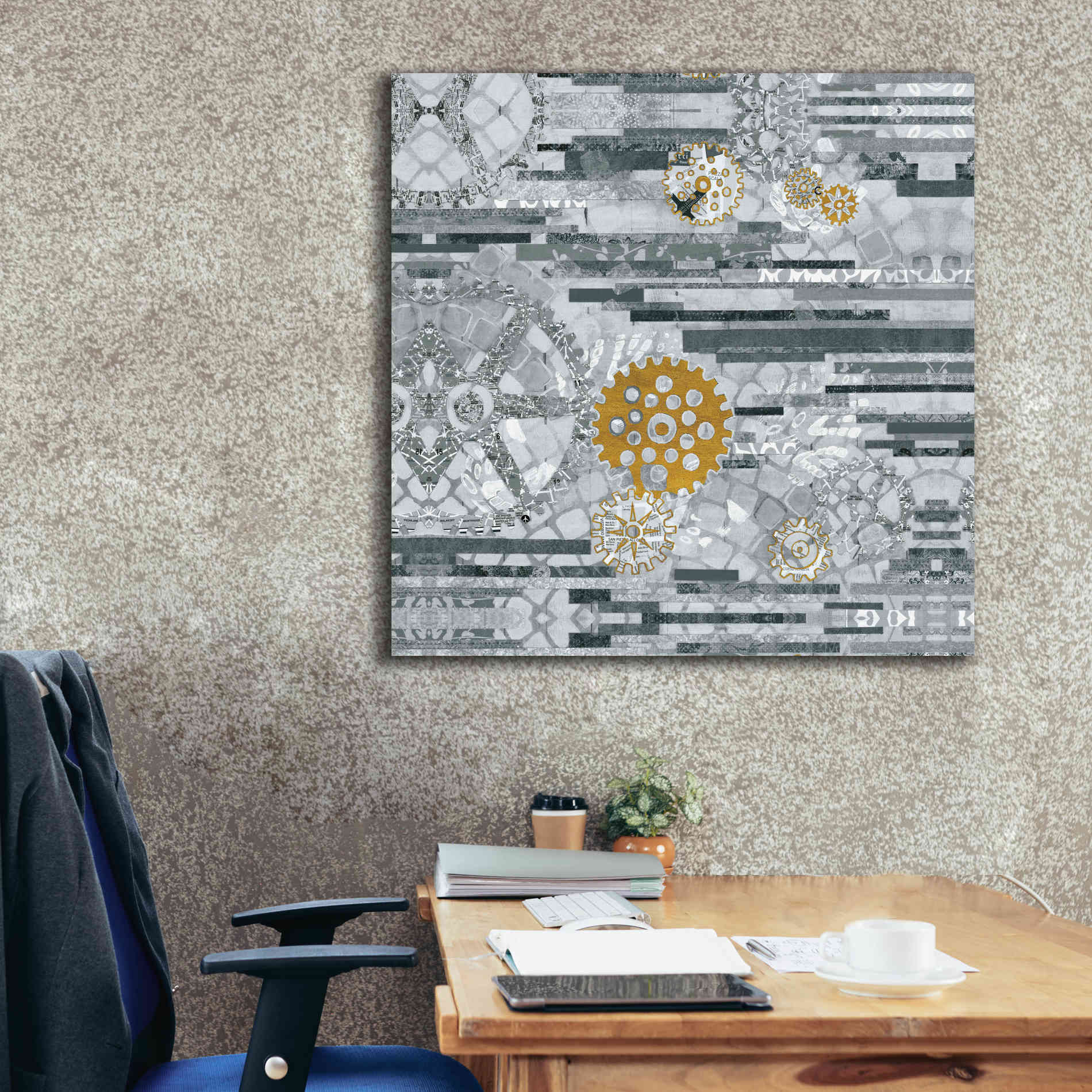 'EU Timetable II BW' by Kathy Ferguson, Canvas Wall Art,37 x 37