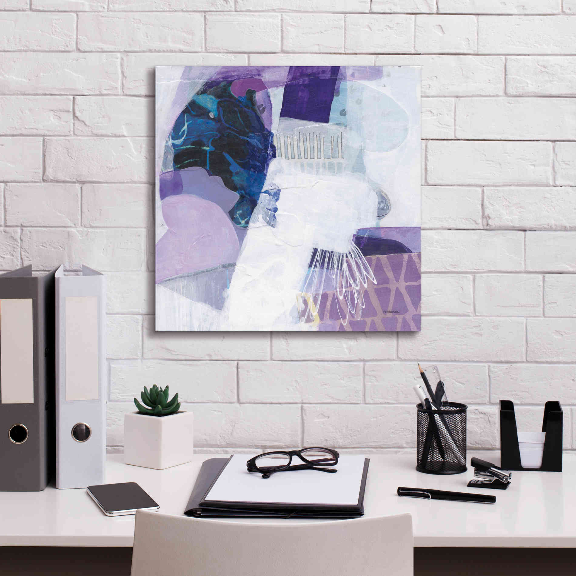 'Abstract Layers III' by Kathy Ferguson, Canvas Wall Art,18 x 18