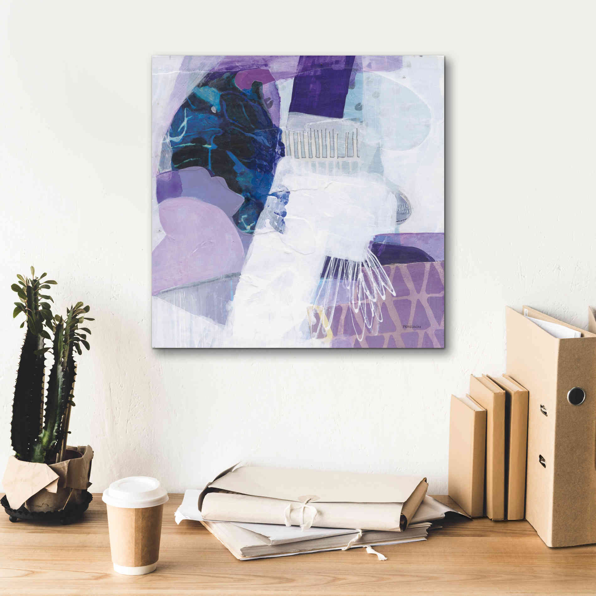 'Abstract Layers III' by Kathy Ferguson, Canvas Wall Art,18 x 18