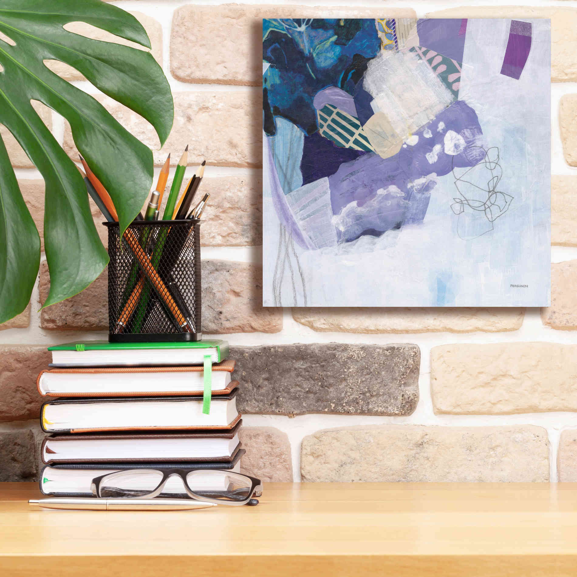 'Abstract Layers II' by Kathy Ferguson, Canvas Wall Art,12 x 12