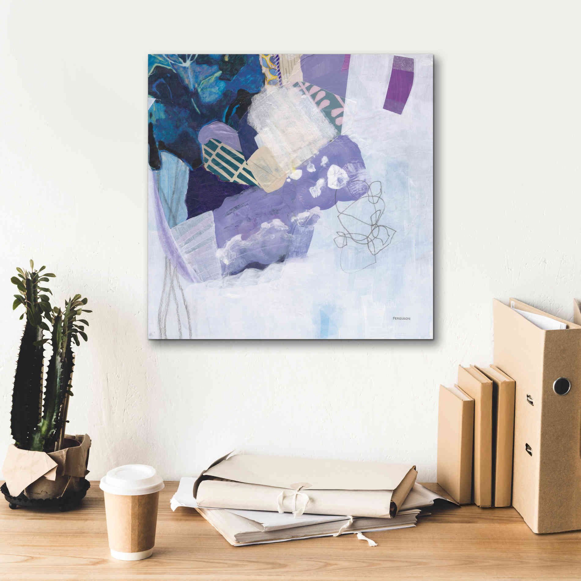 'Abstract Layers II' by Kathy Ferguson, Canvas Wall Art,18 x 18