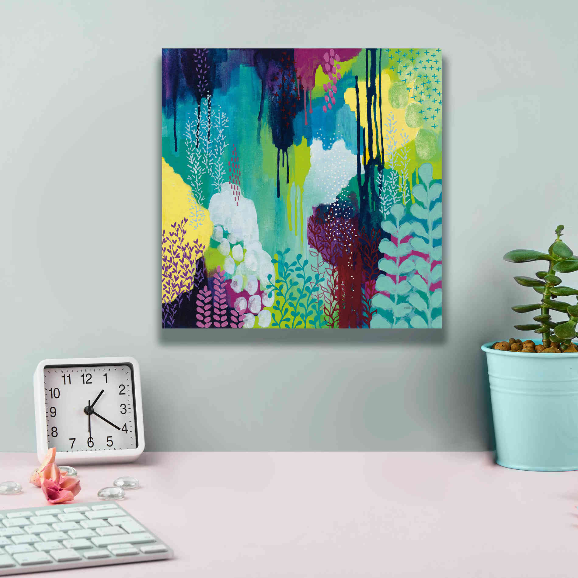 'Jewel Forest I' by Kathy Ferguson, Canvas Wall Art,12 x 12