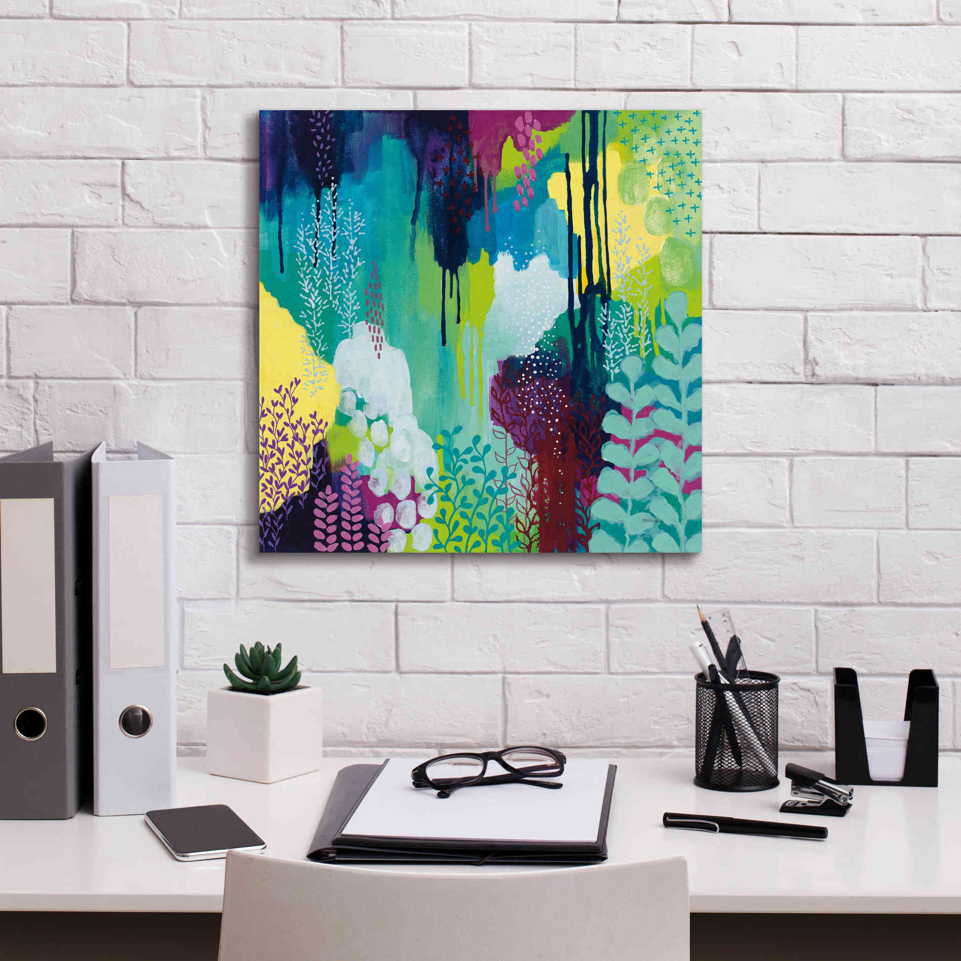'Jewel Forest I' by Kathy Ferguson, Canvas Wall Art,18 x 18
