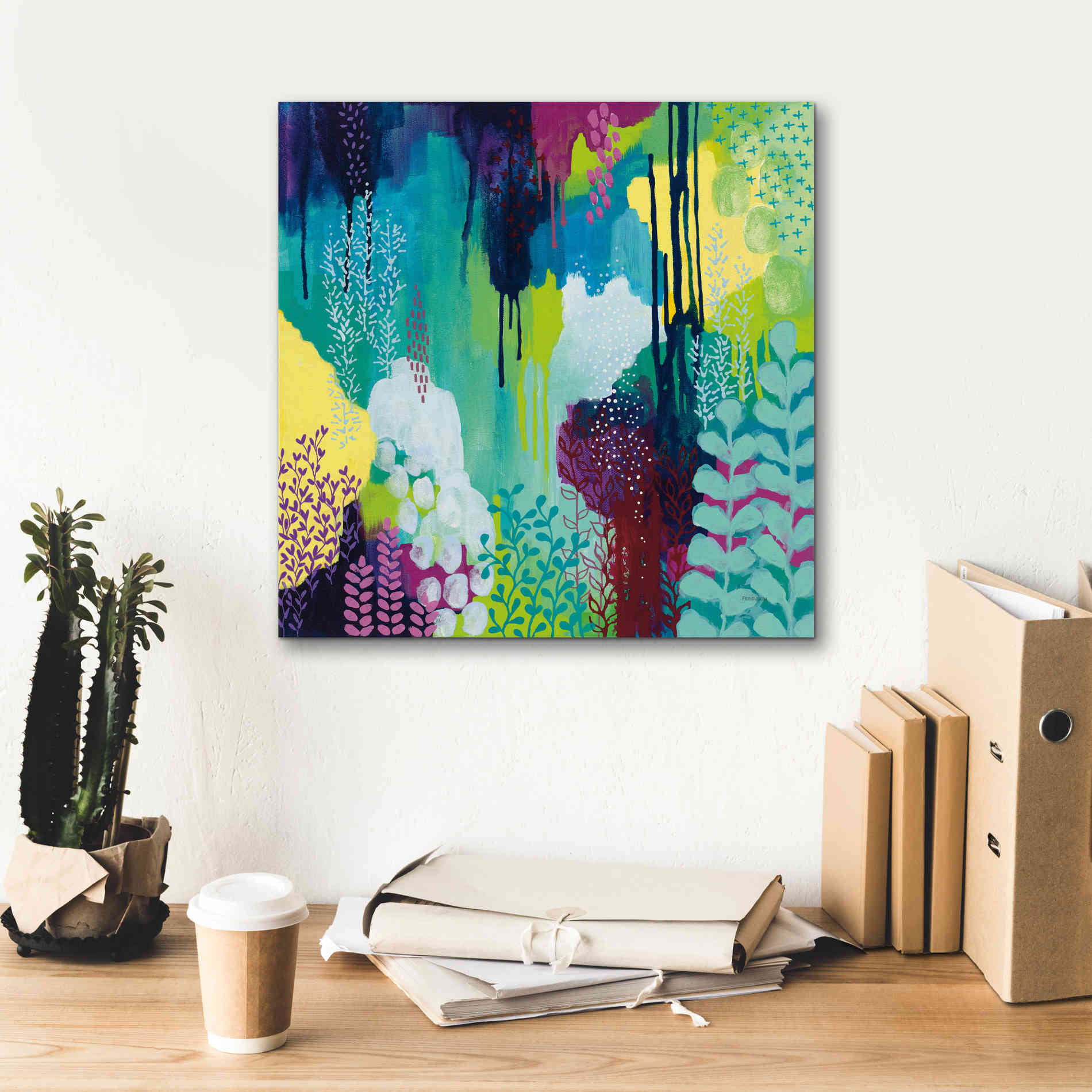 'Jewel Forest I' by Kathy Ferguson, Canvas Wall Art,18 x 18