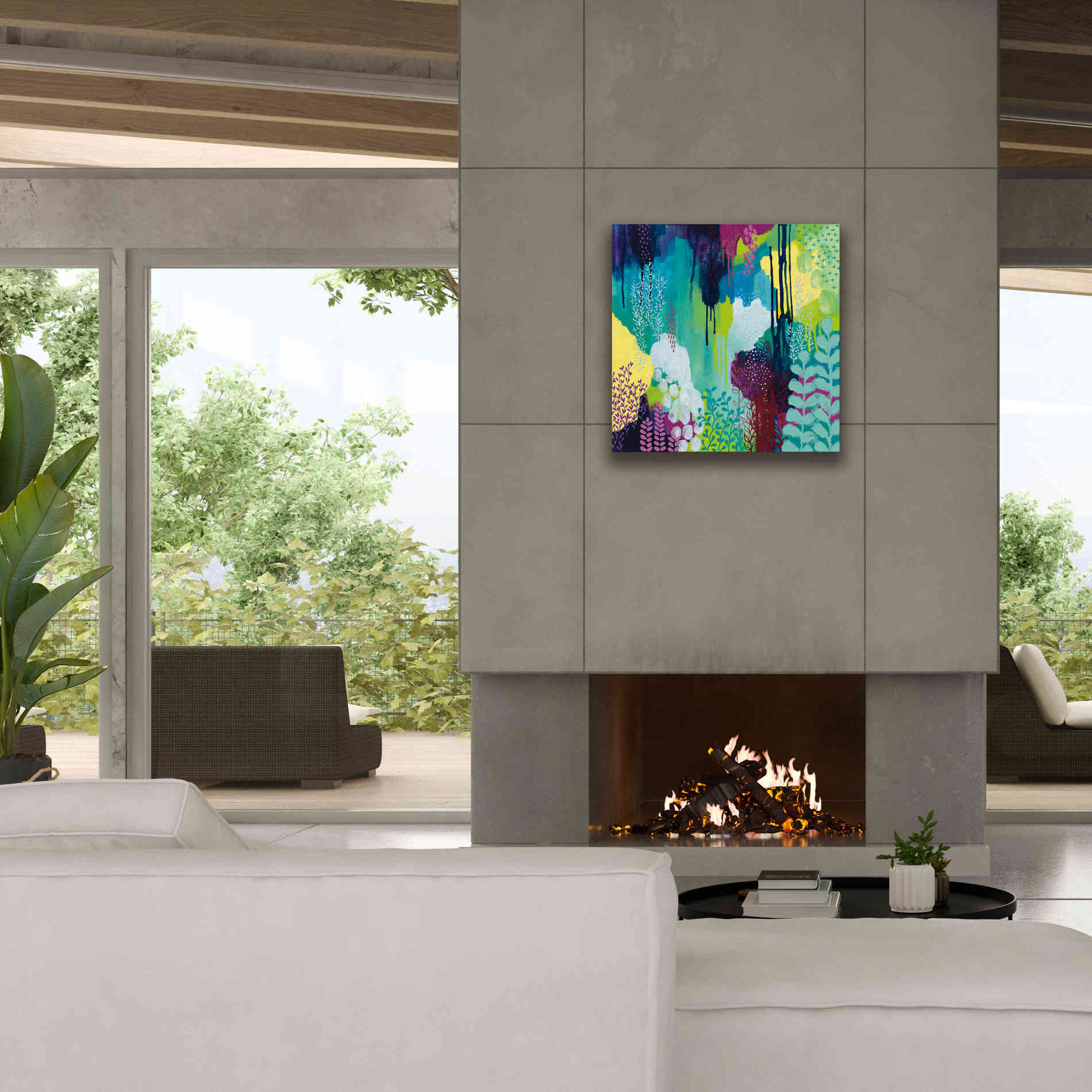 'Jewel Forest I' by Kathy Ferguson, Canvas Wall Art,26 x 26