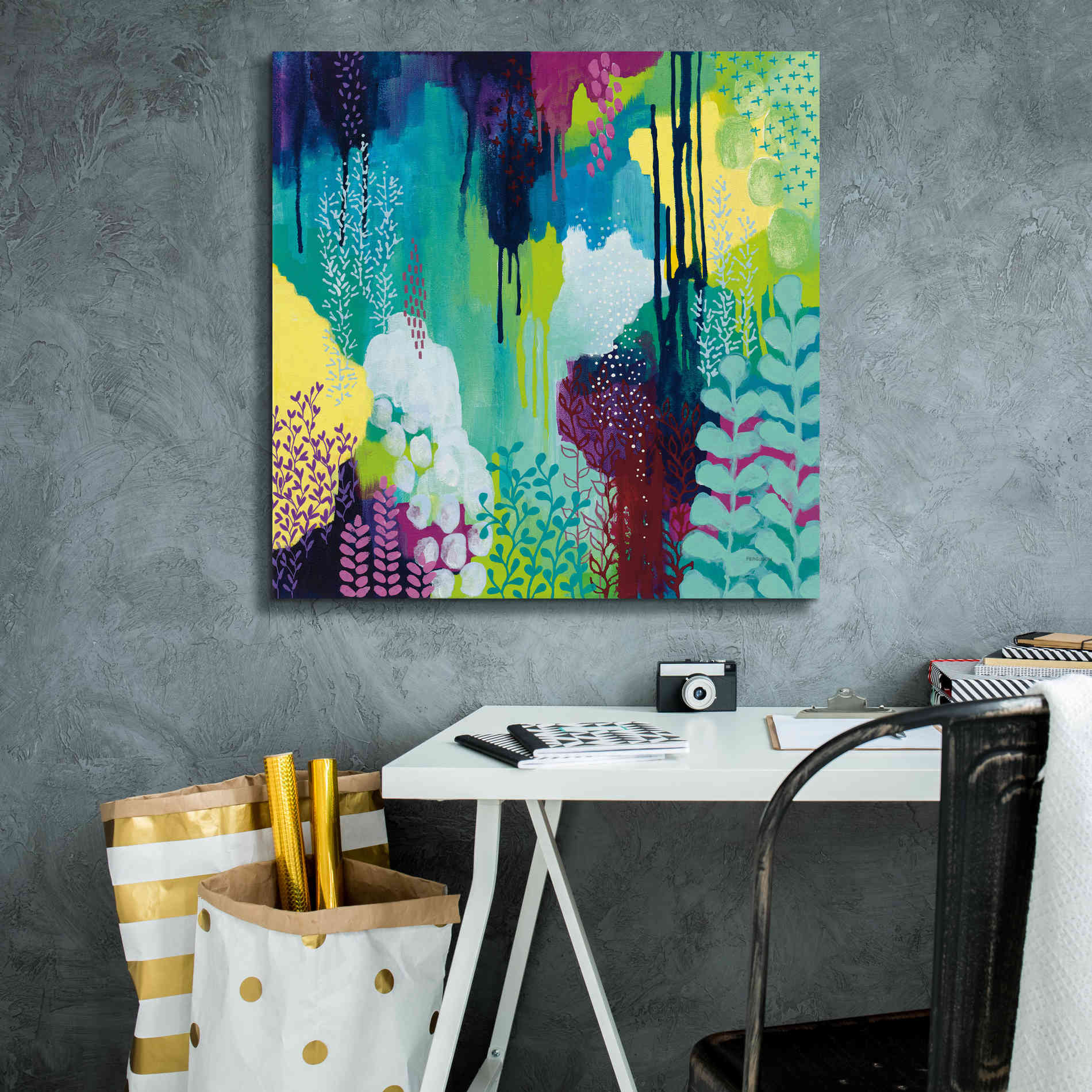 'Jewel Forest I' by Kathy Ferguson, Canvas Wall Art,26 x 26