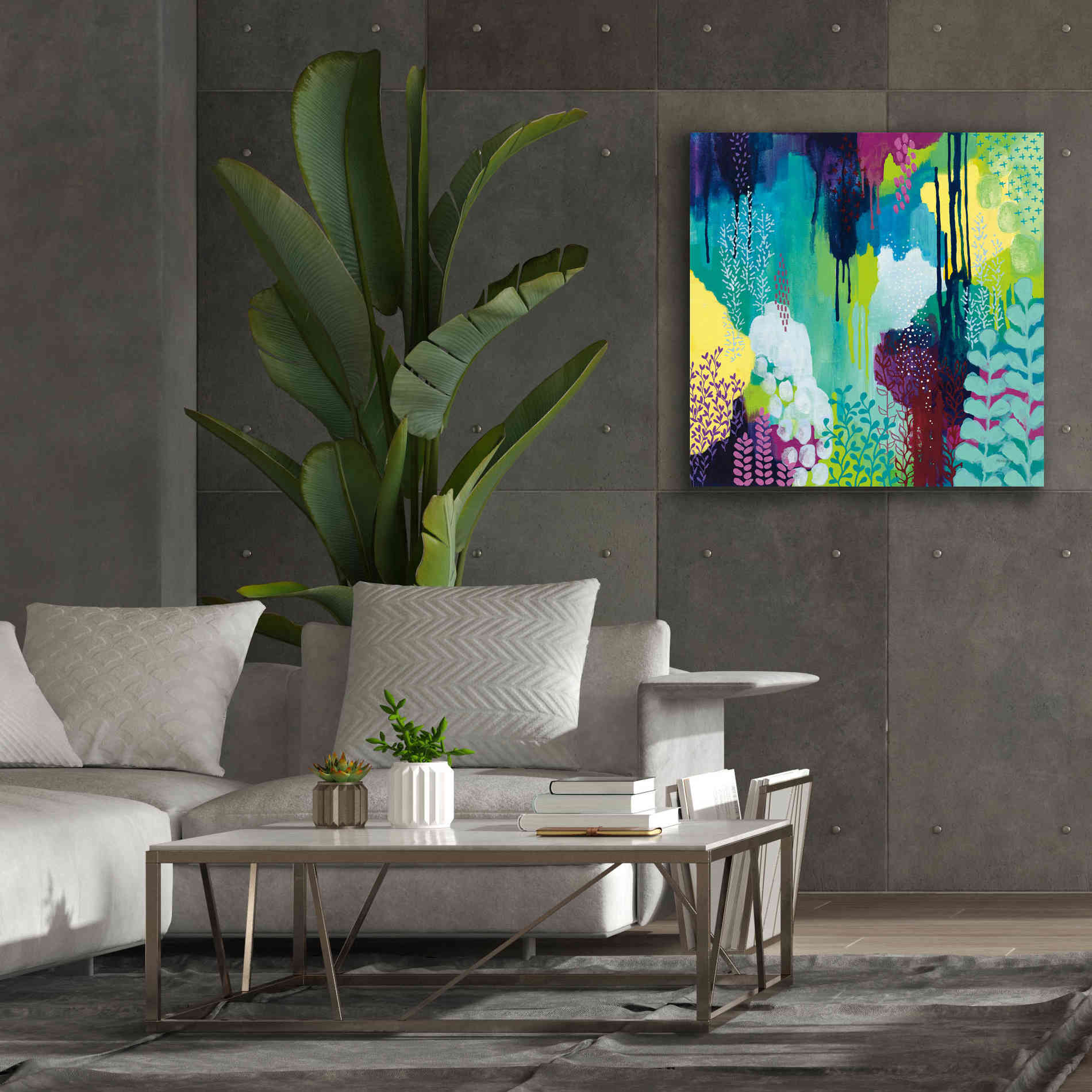 'Jewel Forest I' by Kathy Ferguson, Canvas Wall Art,37 x 37