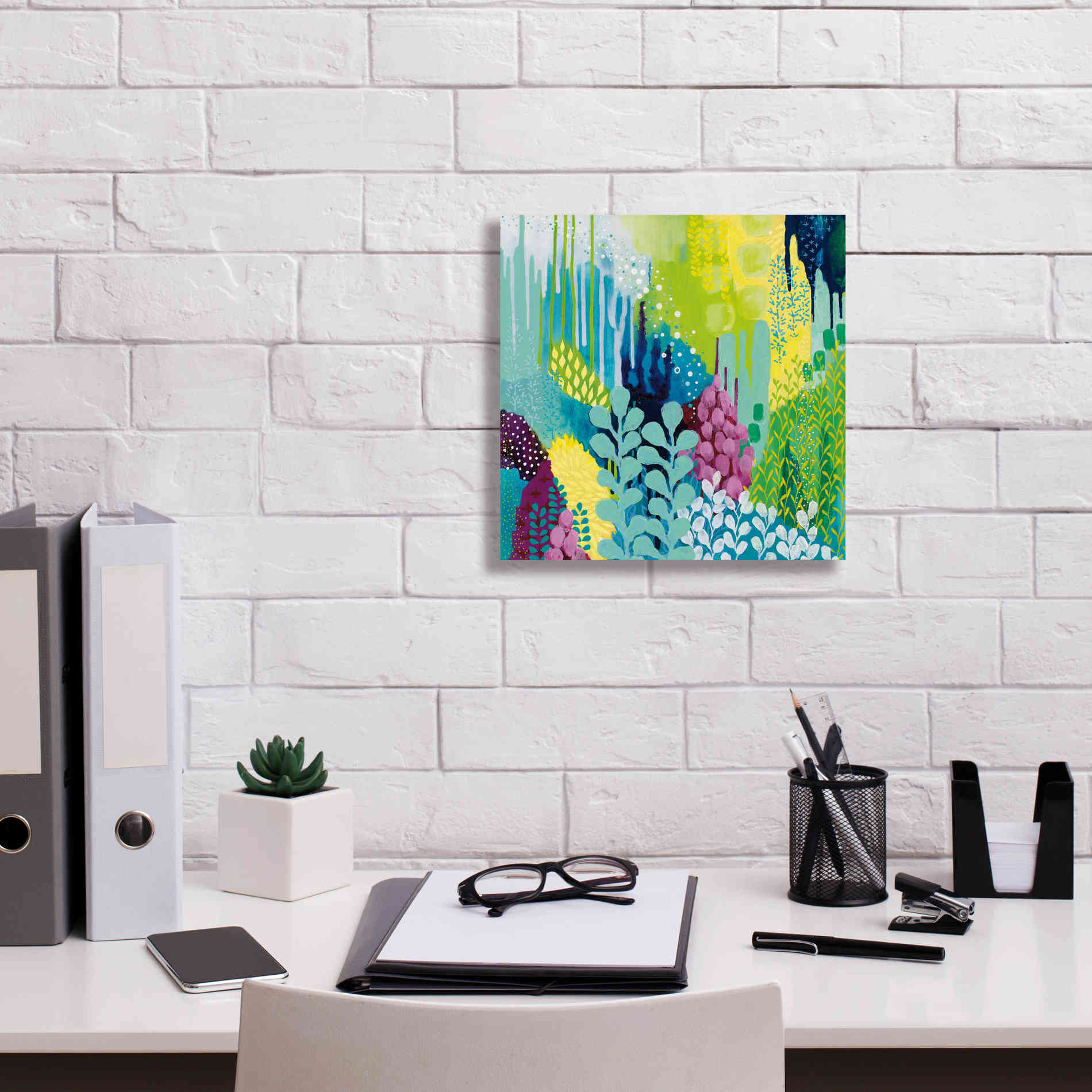 'Jewel Forest II' by Kathy Ferguson, Canvas Wall Art,12 x 12