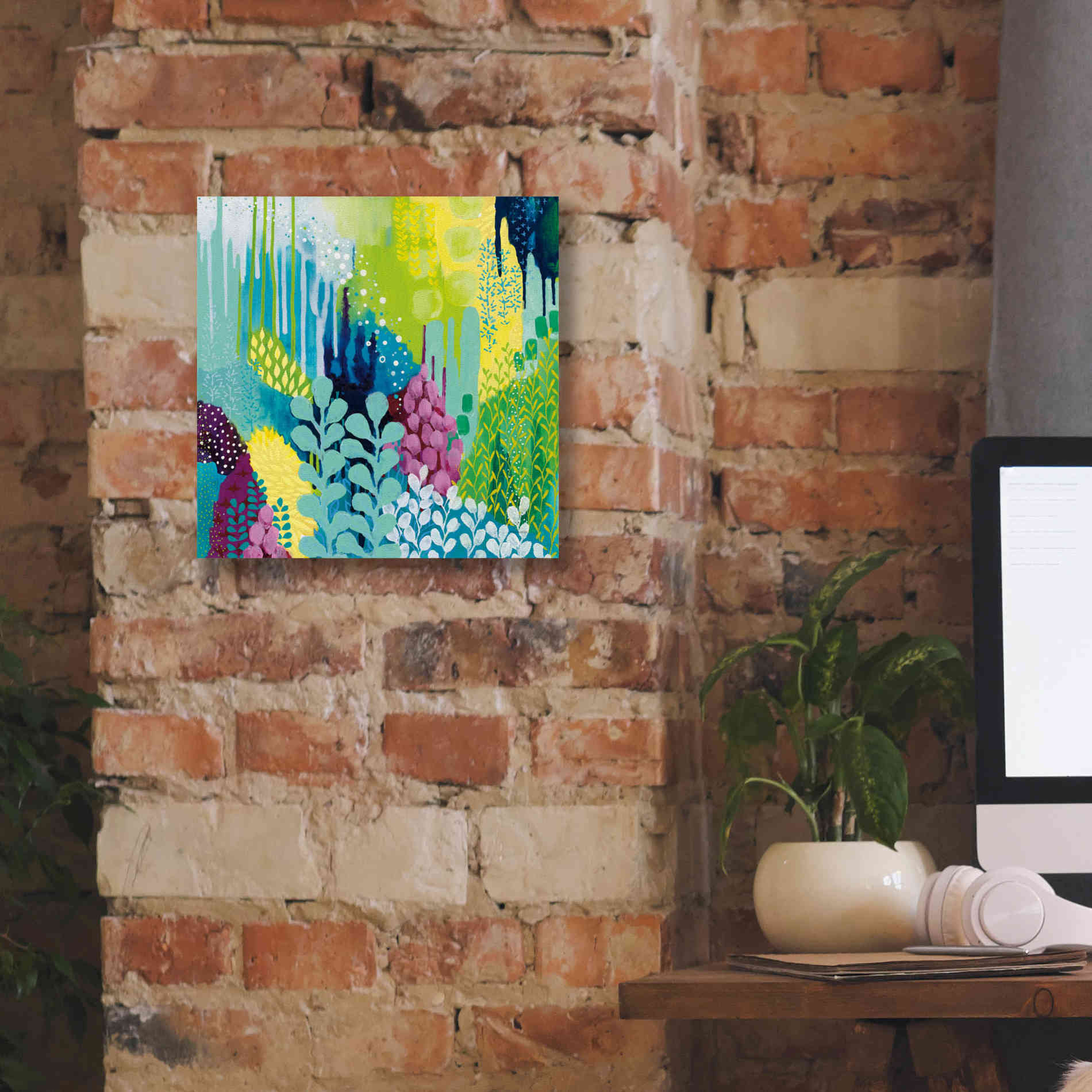 'Jewel Forest II' by Kathy Ferguson, Canvas Wall Art,12 x 12