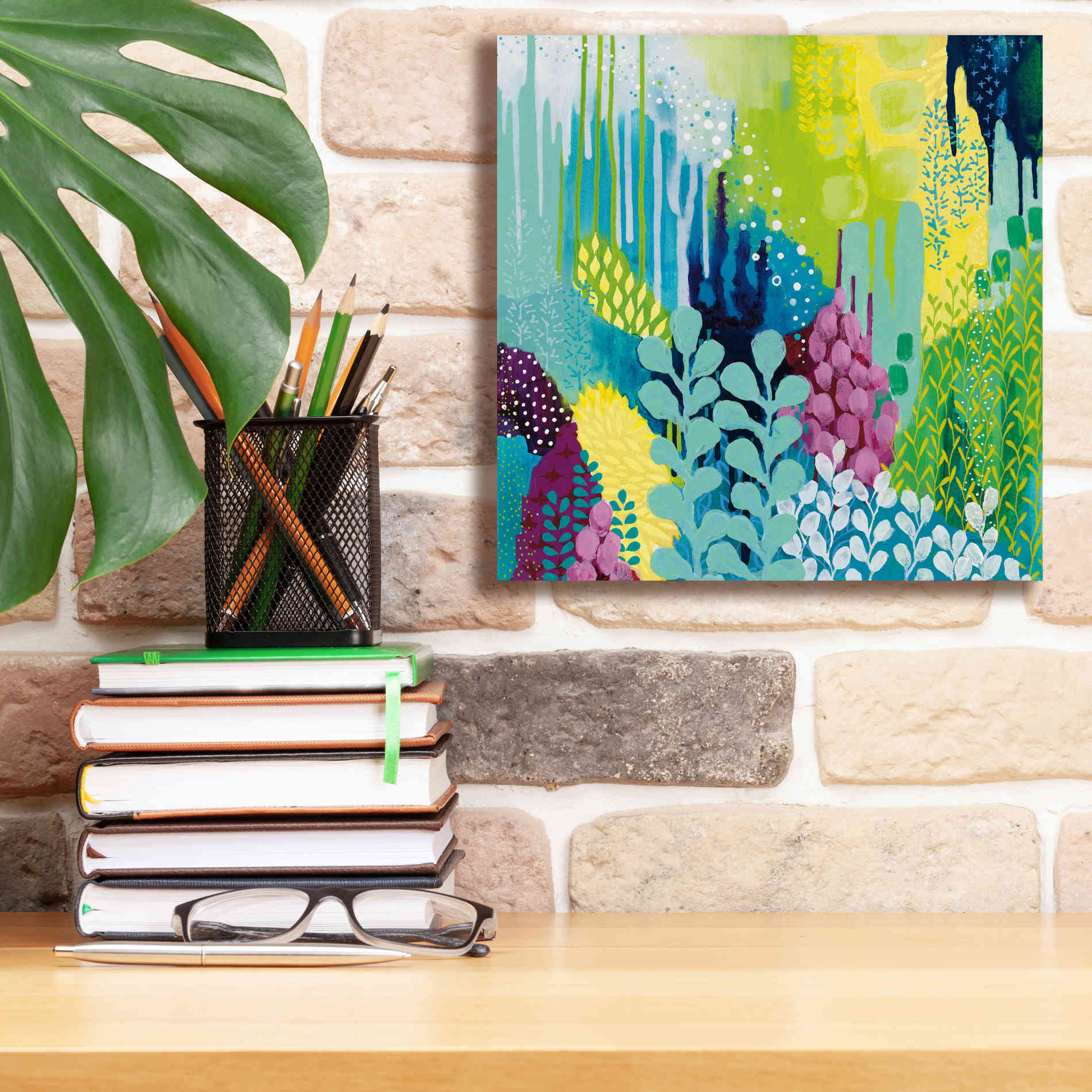 'Jewel Forest II' by Kathy Ferguson, Canvas Wall Art,12 x 12