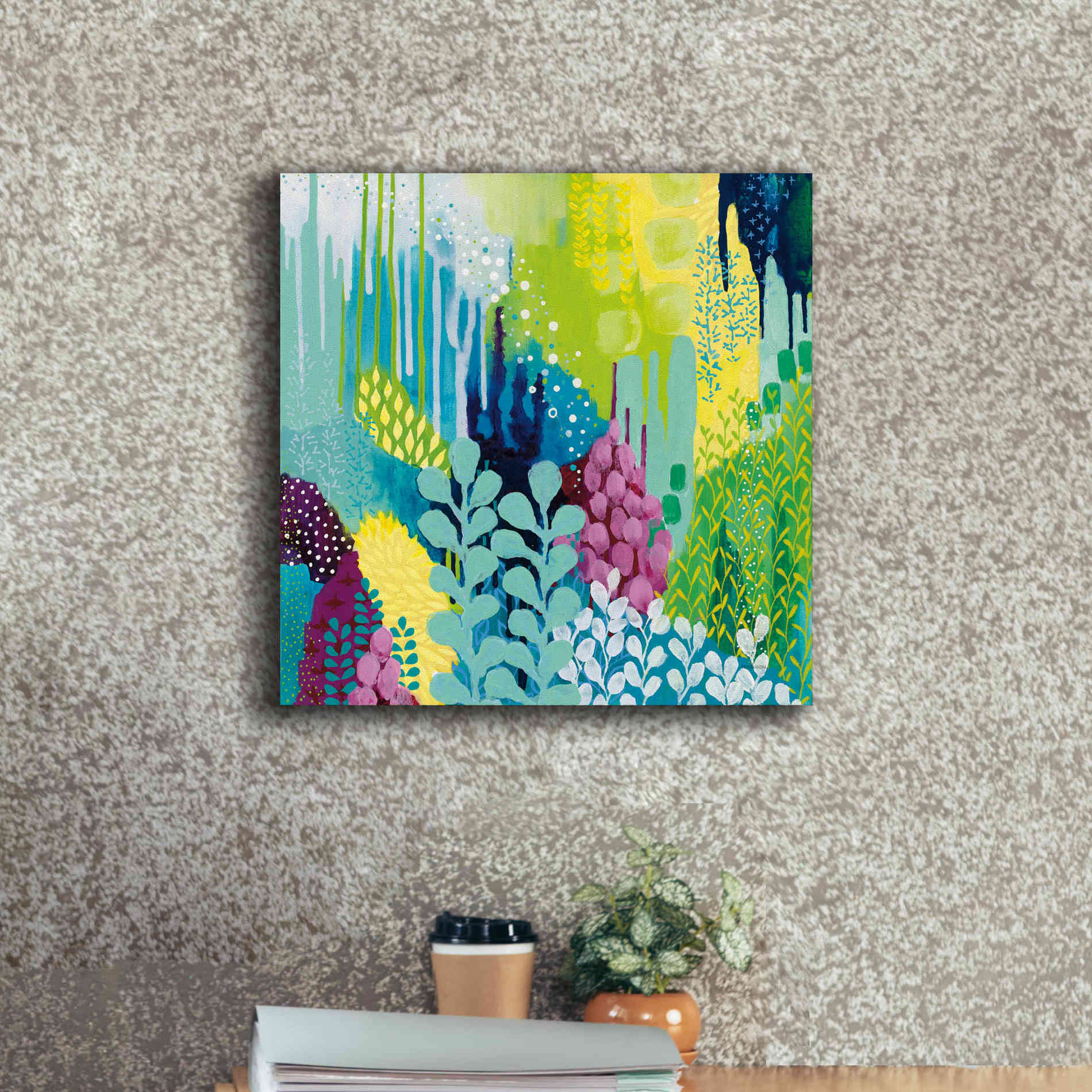 'Jewel Forest II' by Kathy Ferguson, Canvas Wall Art,18 x 18