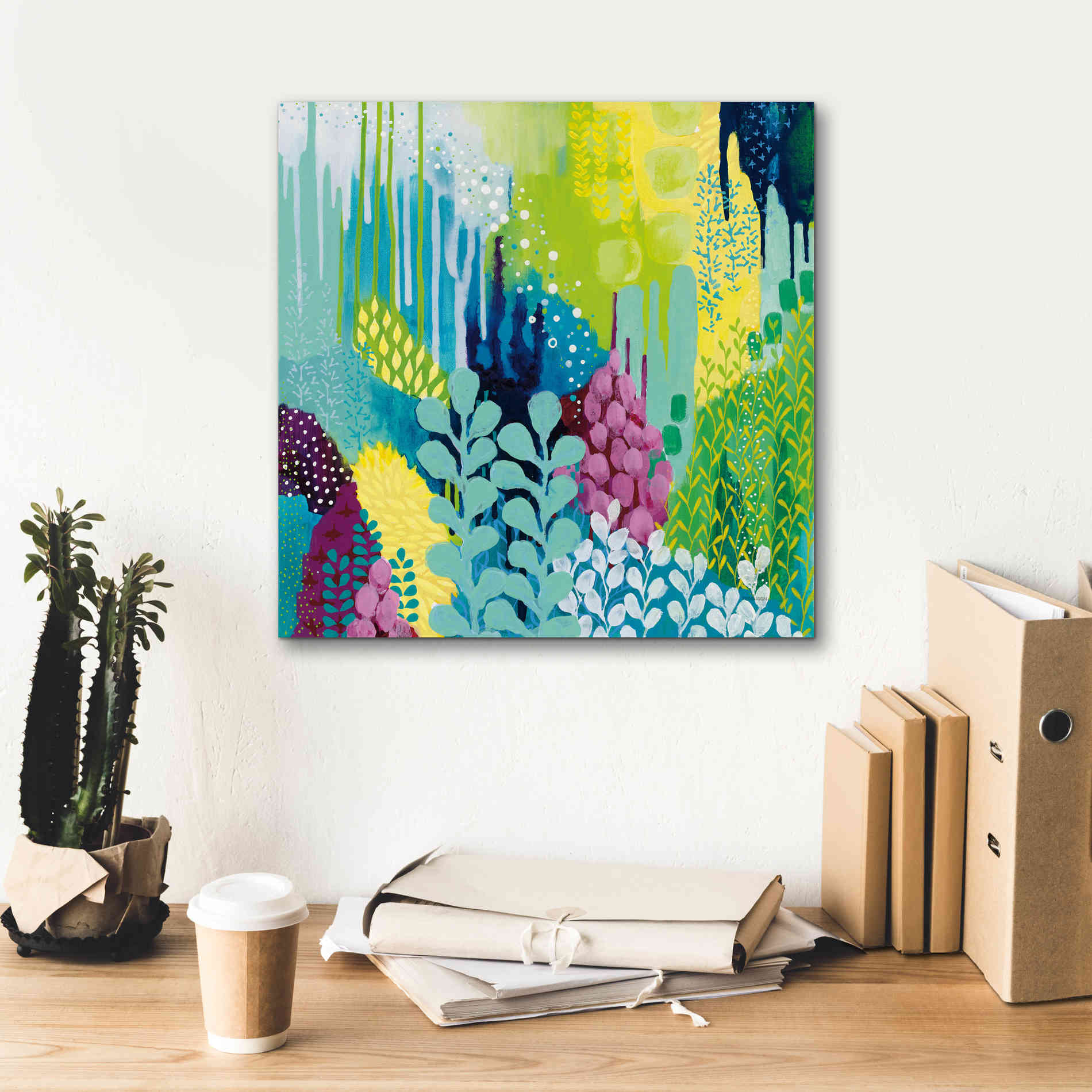 'Jewel Forest II' by Kathy Ferguson, Canvas Wall Art,18 x 18