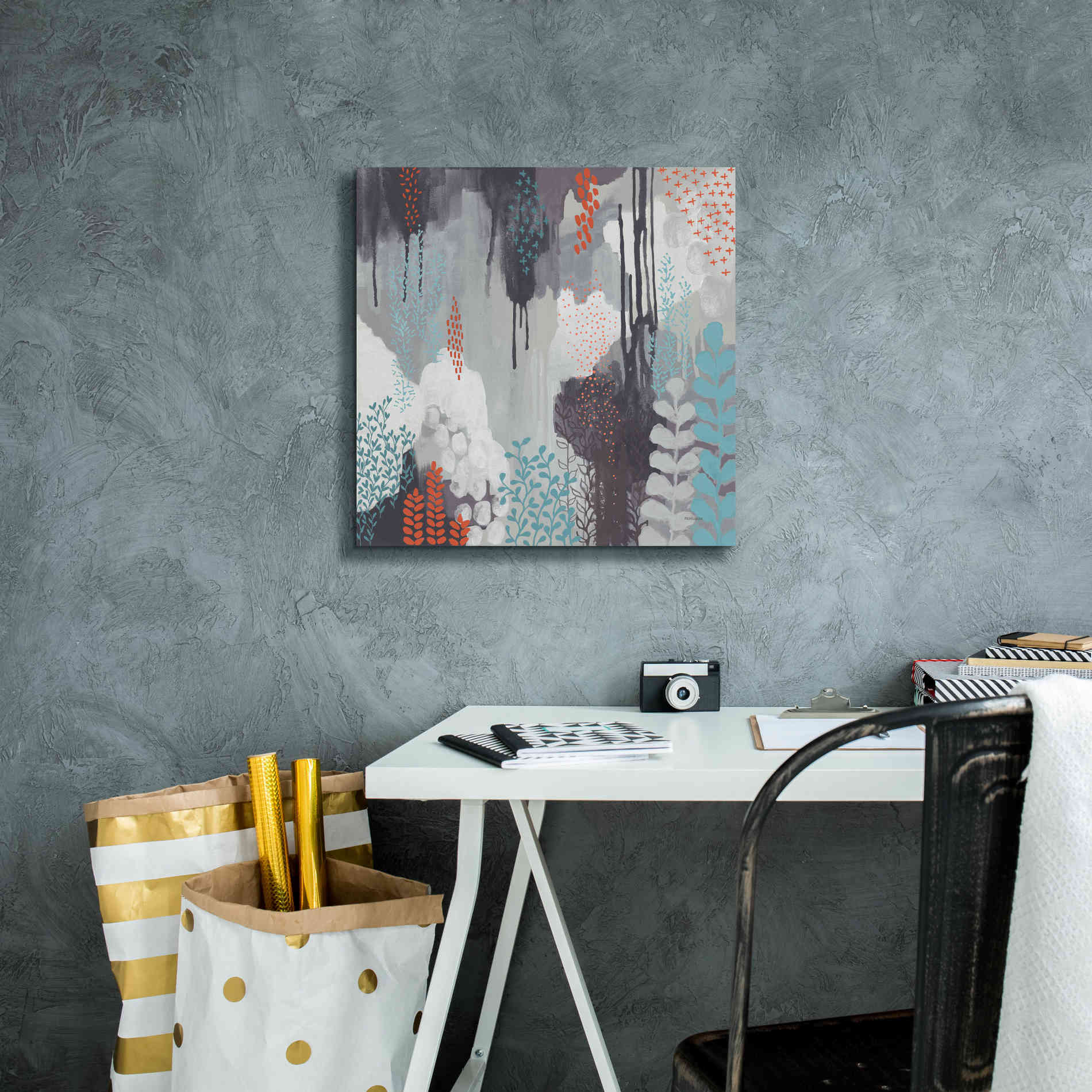 'Gray Forest I' by Kathy Ferguson, Canvas Wall Art,18 x 18