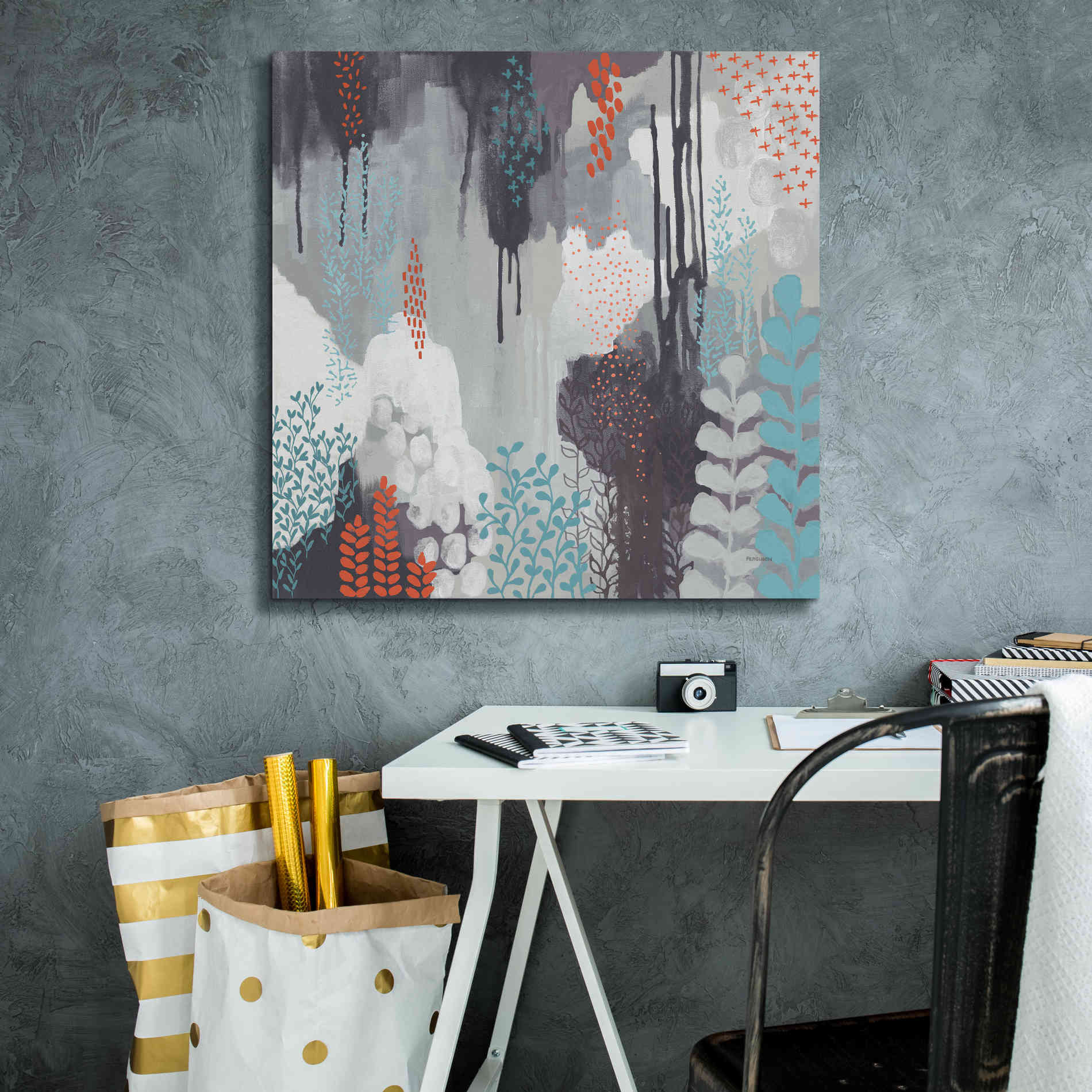 'Gray Forest I' by Kathy Ferguson, Canvas Wall Art,26 x 26
