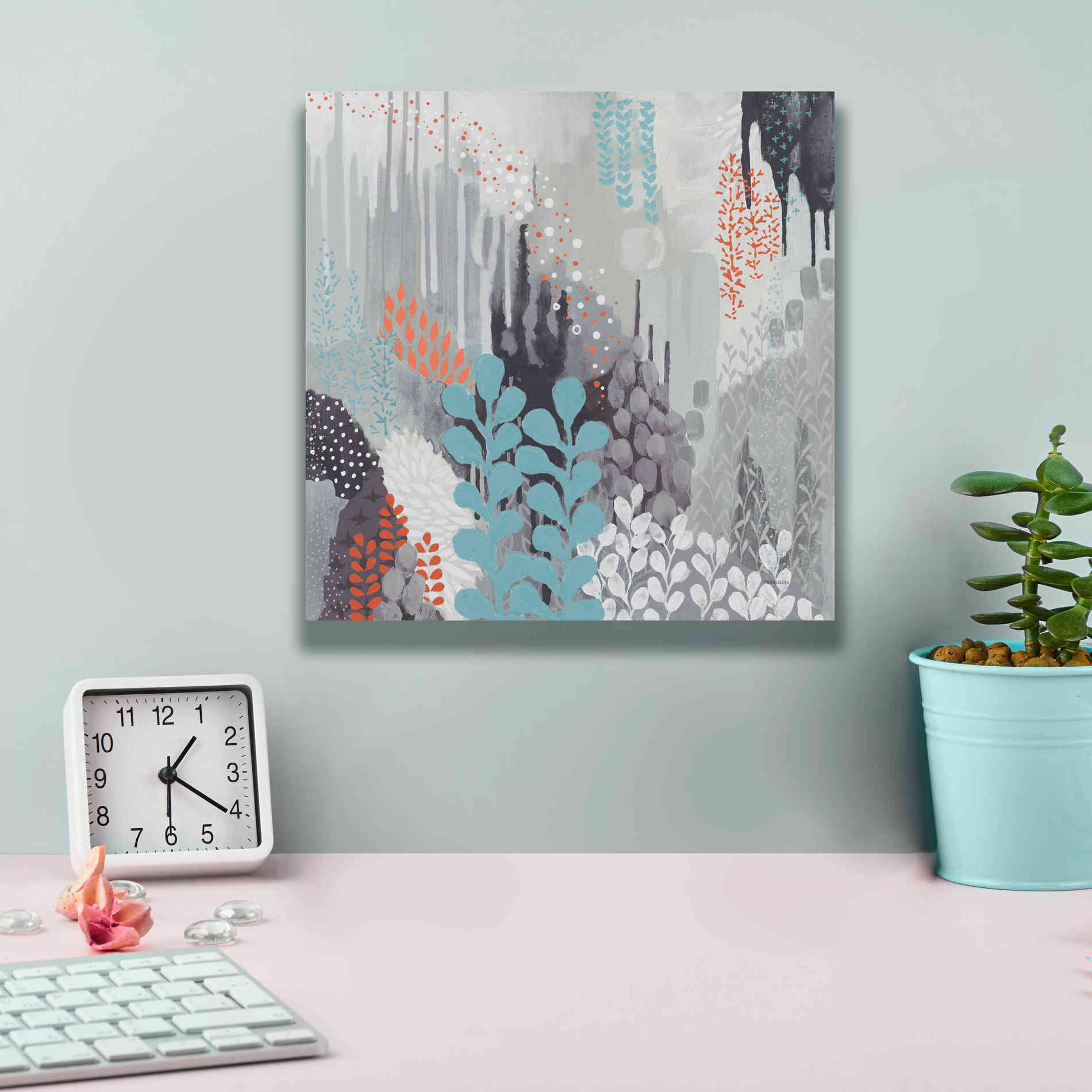 'Gray Forest II' by Kathy Ferguson, Canvas Wall Art,12 x 12