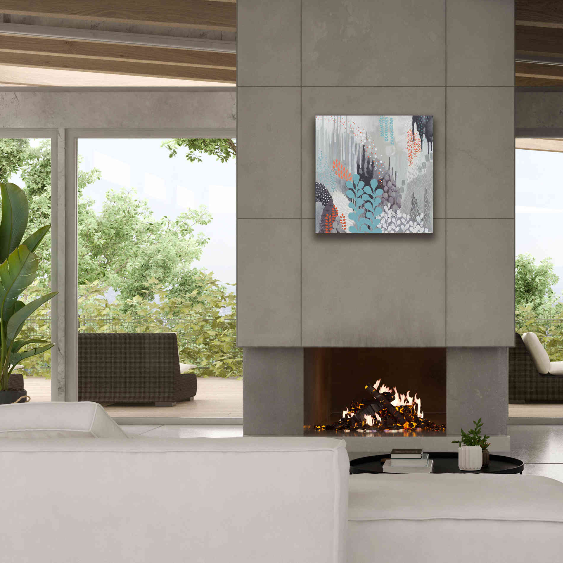 'Gray Forest II' by Kathy Ferguson, Canvas Wall Art,26 x 26