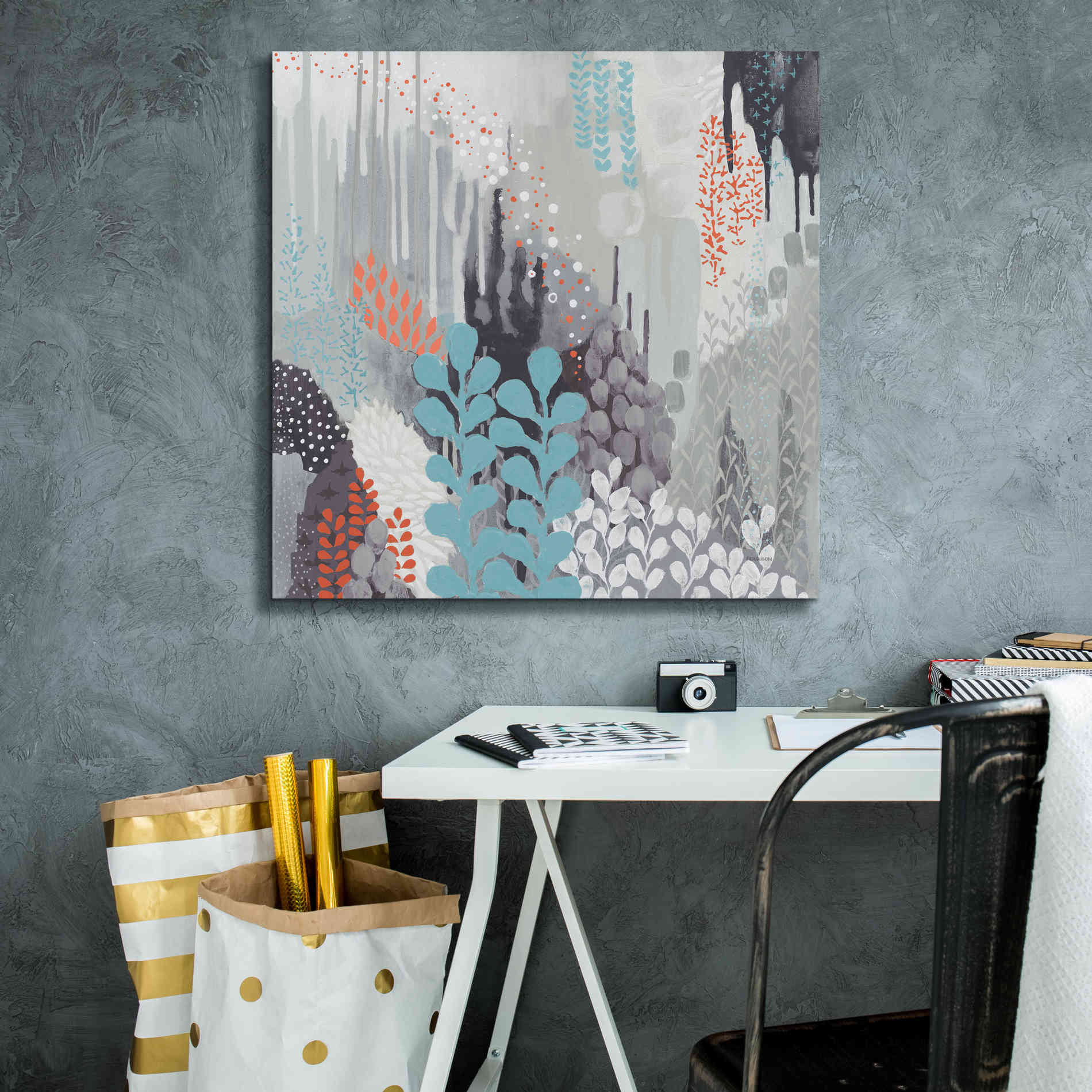 'Gray Forest II' by Kathy Ferguson, Canvas Wall Art,26 x 26