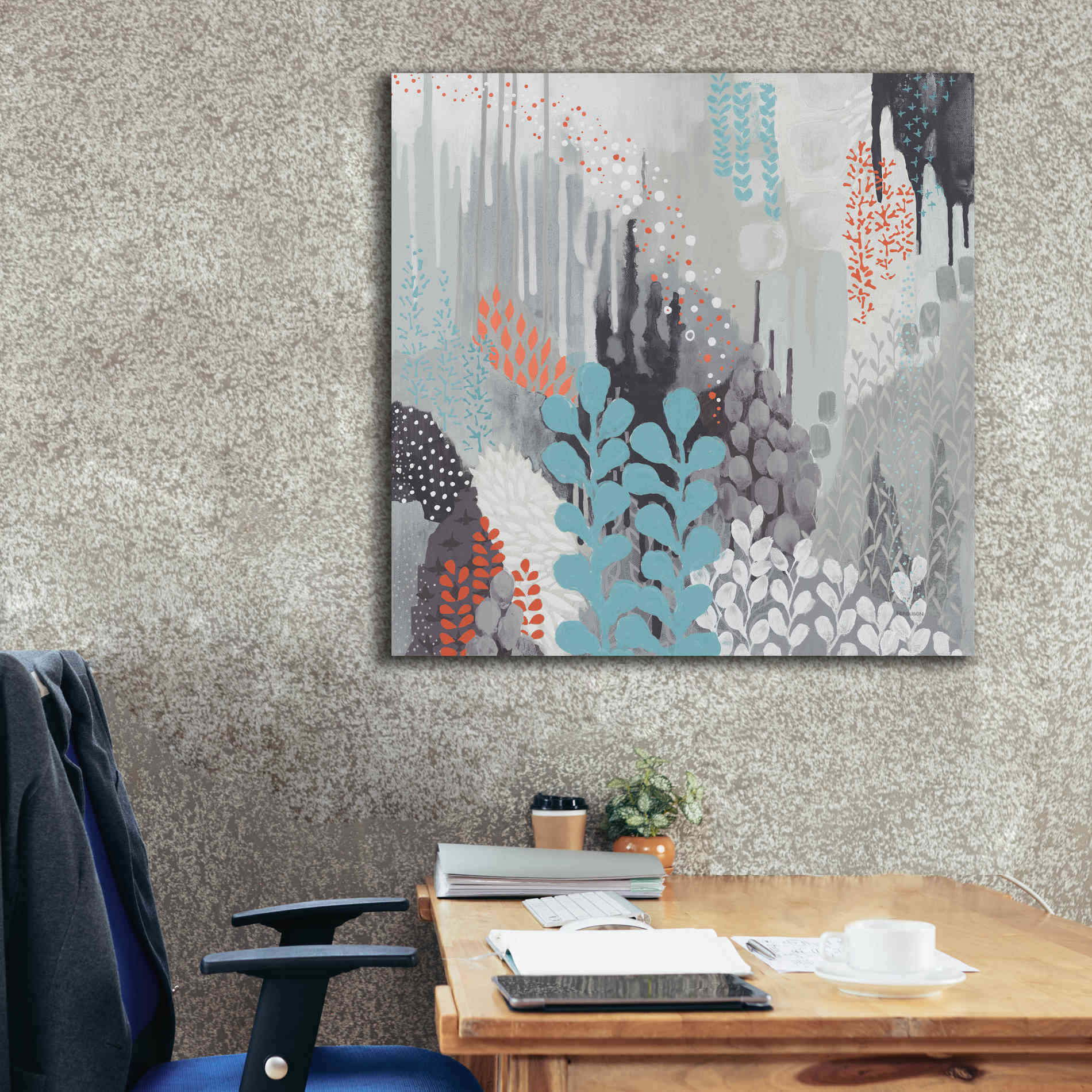 'Gray Forest II' by Kathy Ferguson, Canvas Wall Art,37 x 37