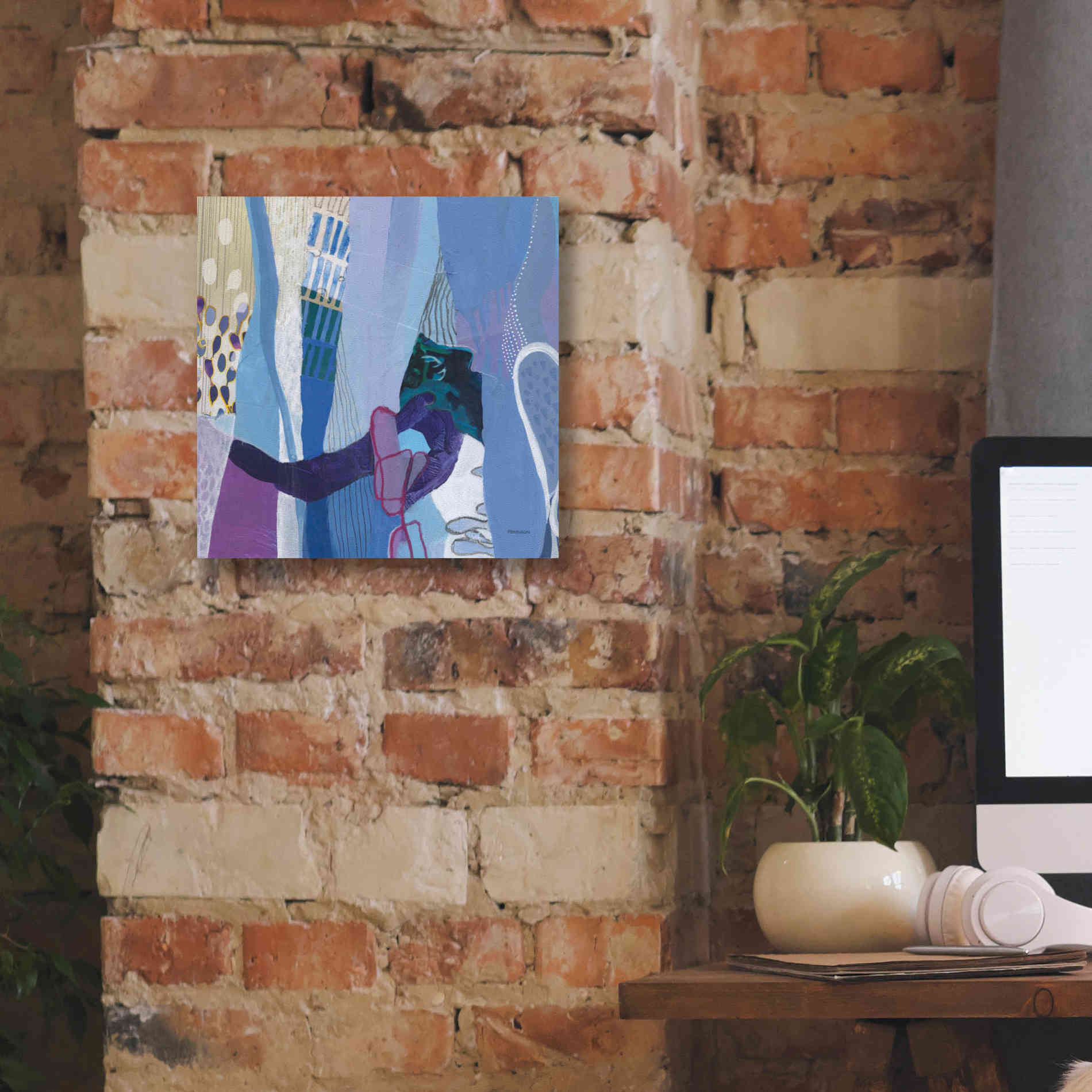 'Periwinkle' by Kathy Ferguson, Canvas Wall Art,12 x 12