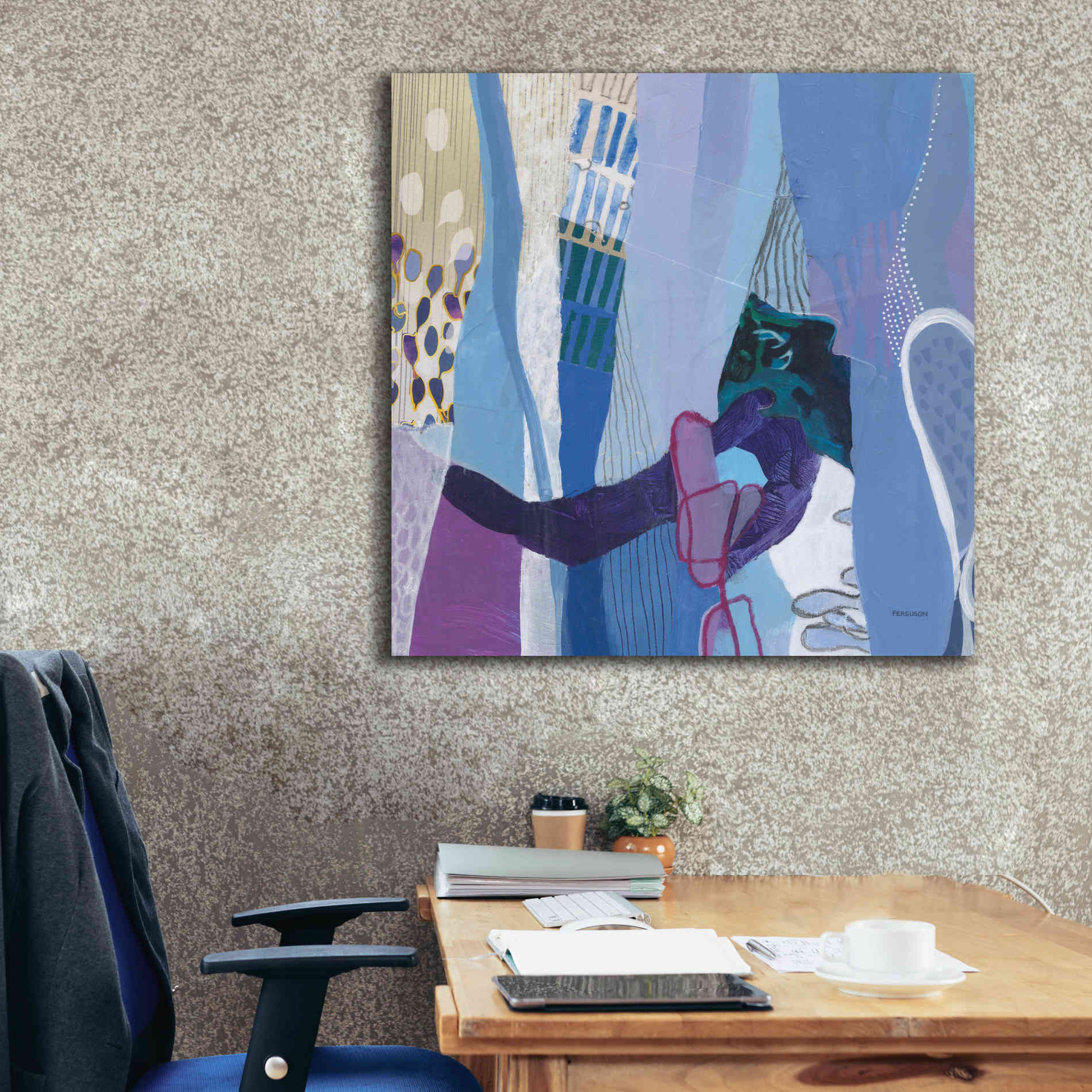 'Periwinkle' by Kathy Ferguson, Canvas Wall Art,37 x 37