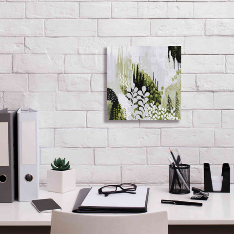 Image of 'BW Forest II with Green' by Kathy Ferguson, Canvas Wall Art,12 x 12