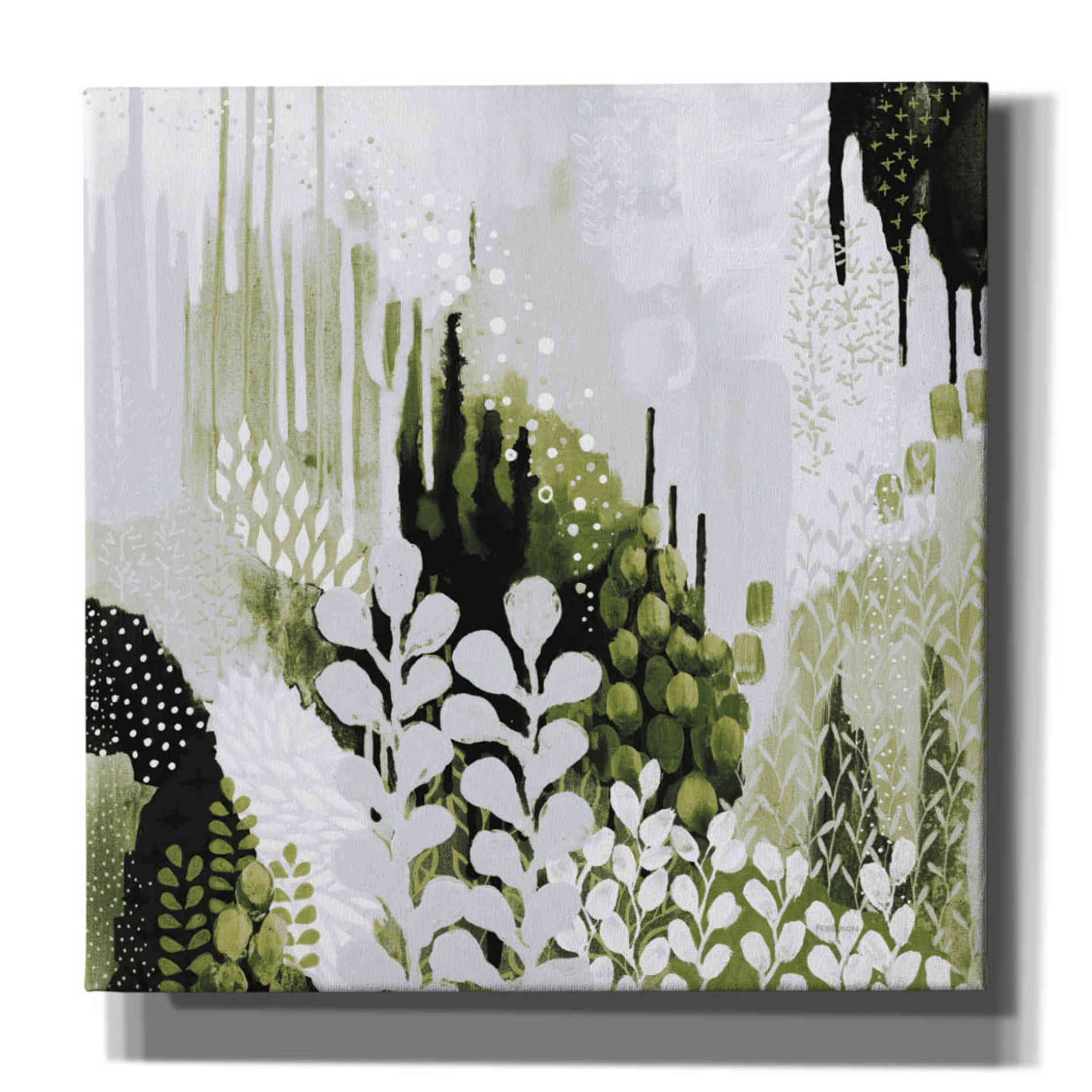 'BW Forest II with Green' by Kathy Ferguson, Canvas Wall Art