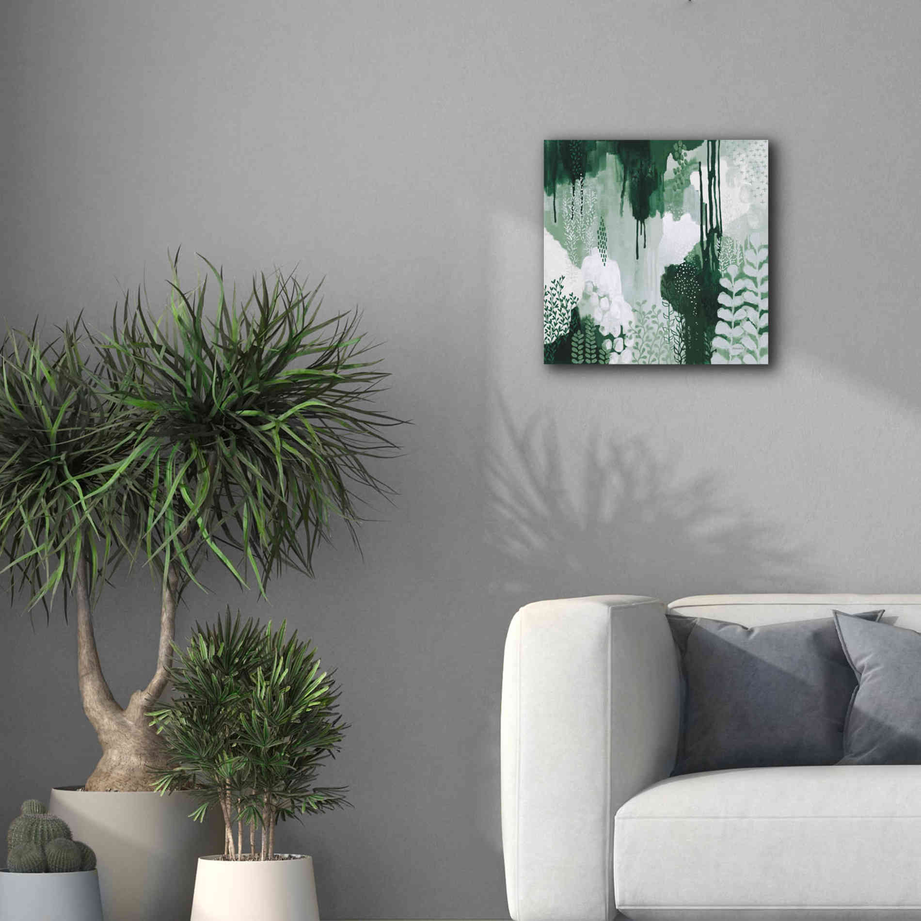 'Light Green Forest I' by Kathy Ferguson, Canvas Wall Art,18 x 18