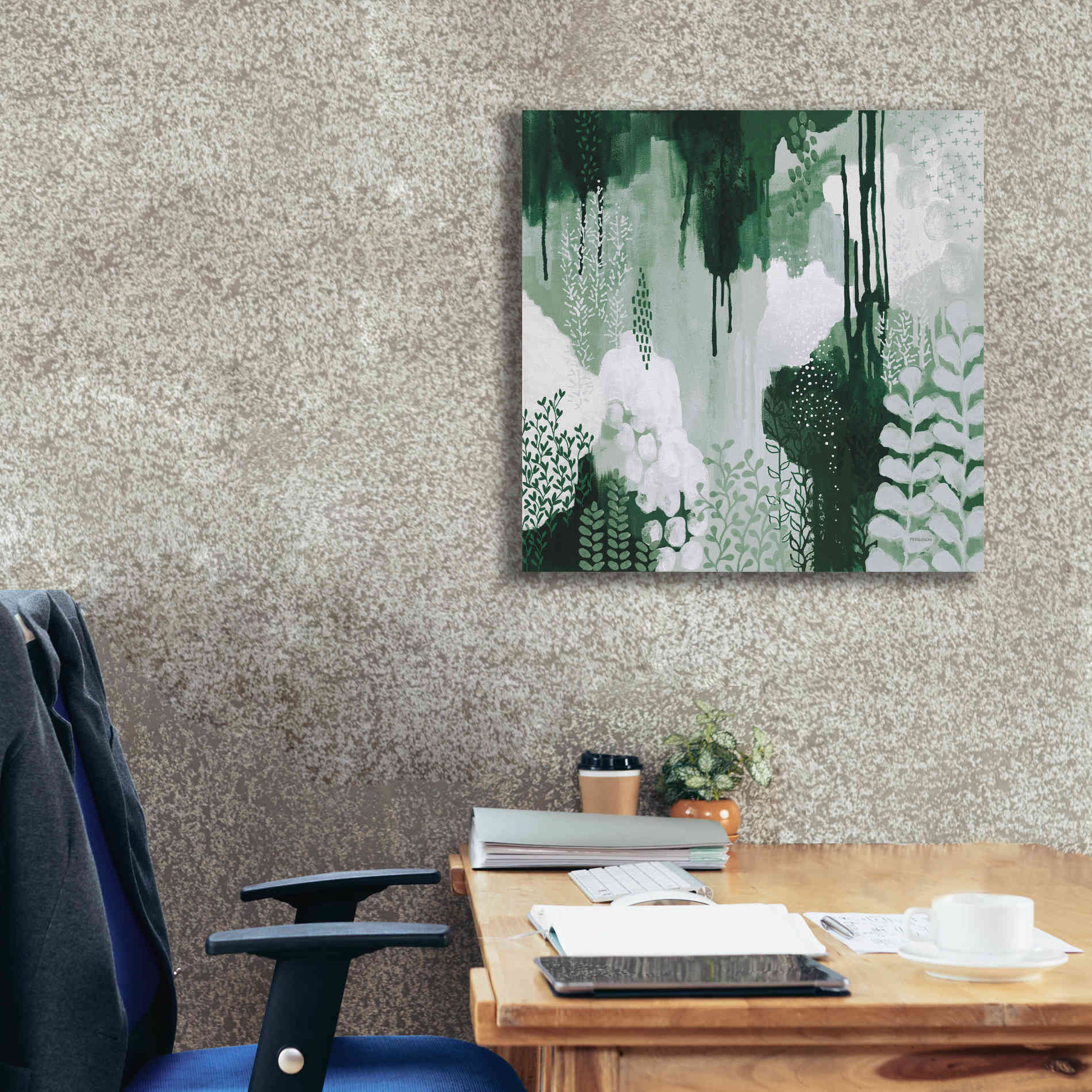 'Light Green Forest I' by Kathy Ferguson, Canvas Wall Art,26 x 26