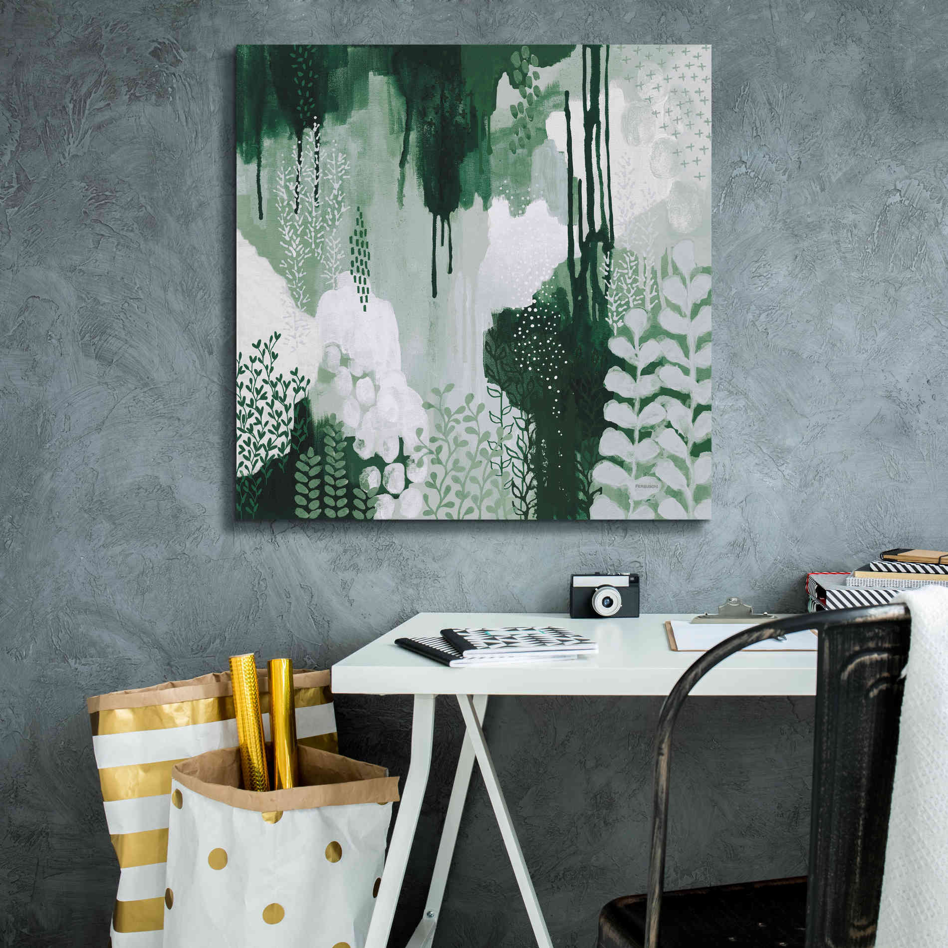'Light Green Forest I' by Kathy Ferguson, Canvas Wall Art,26 x 26