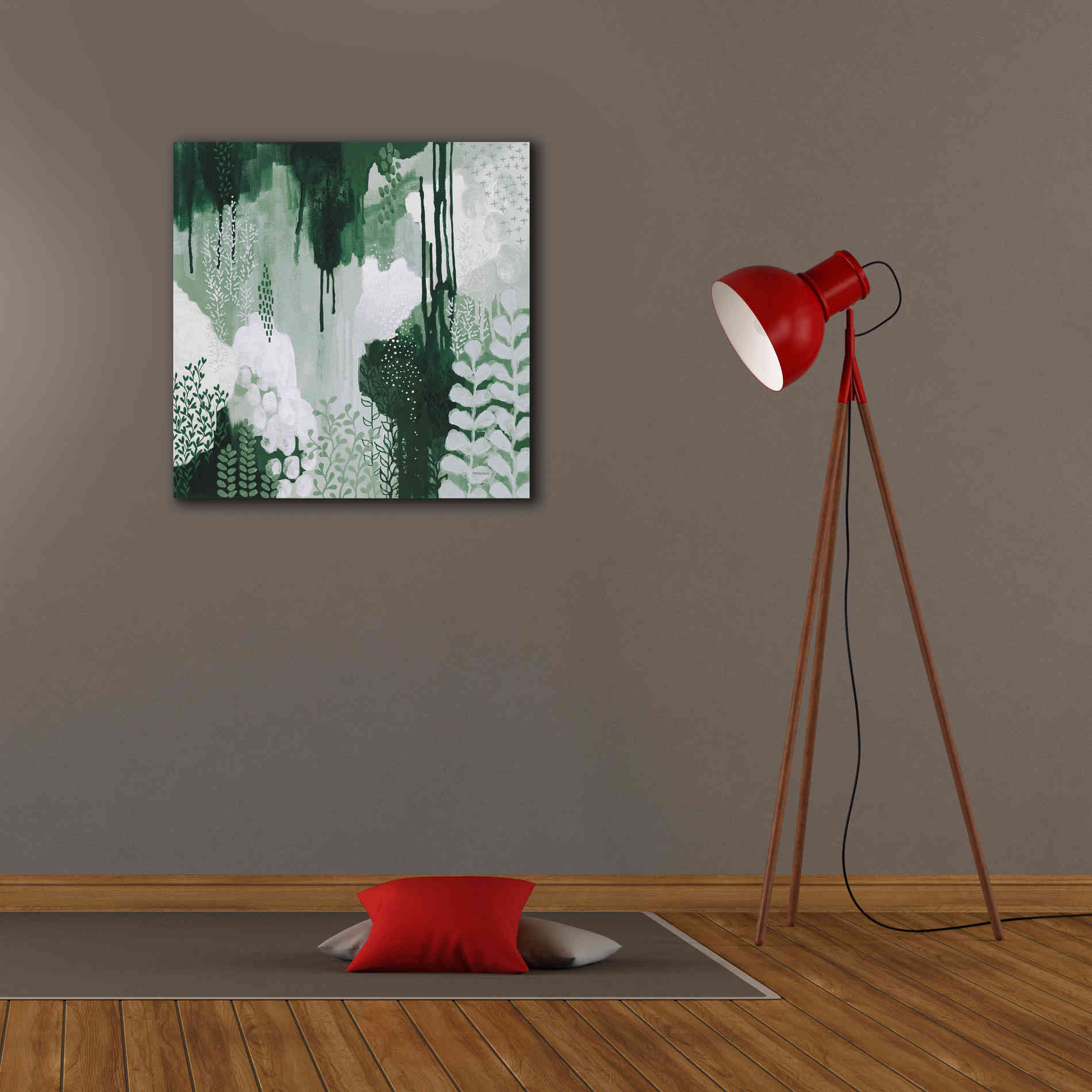 'Light Green Forest I' by Kathy Ferguson, Canvas Wall Art,26 x 26