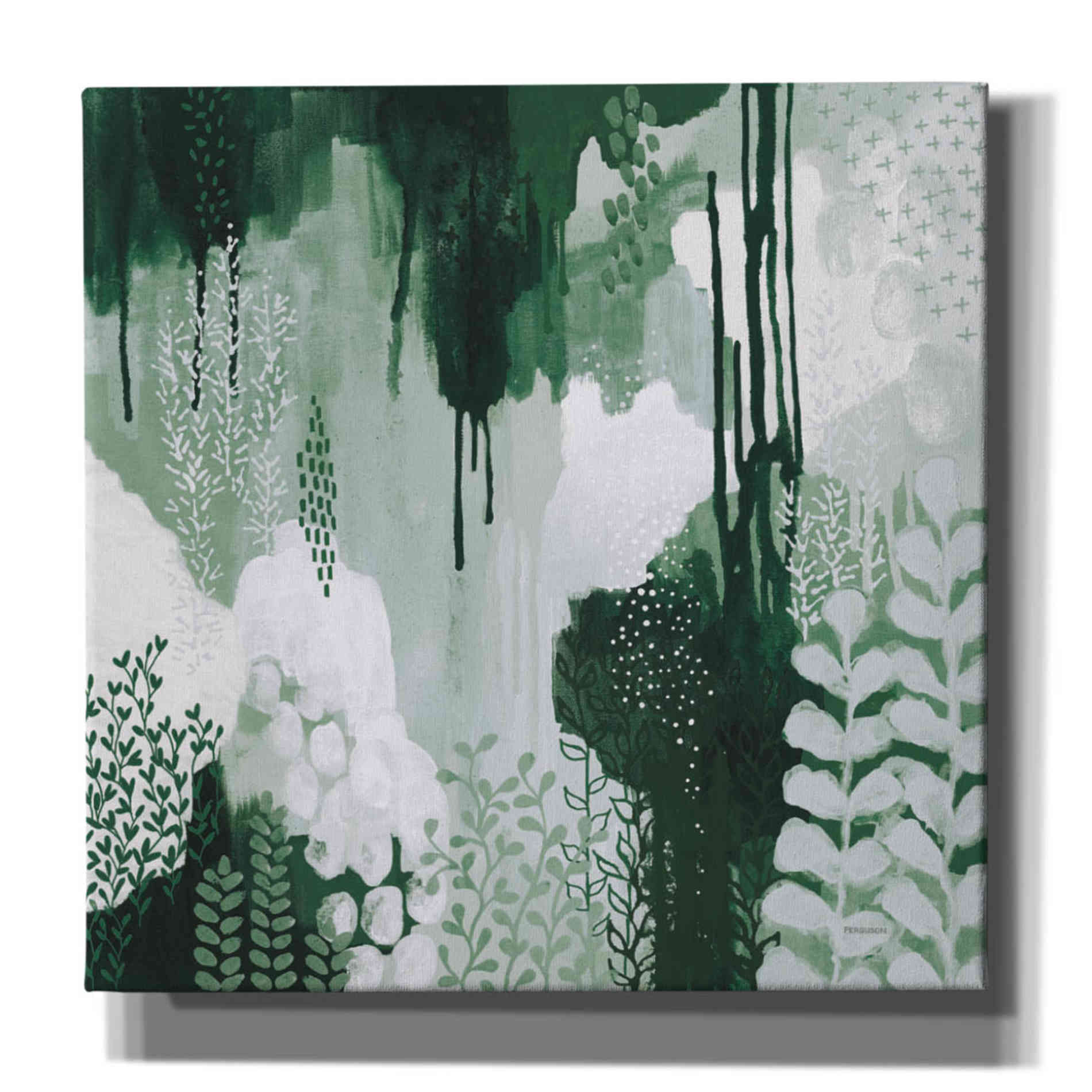 'Light Green Forest I' by Kathy Ferguson, Canvas Wall Art