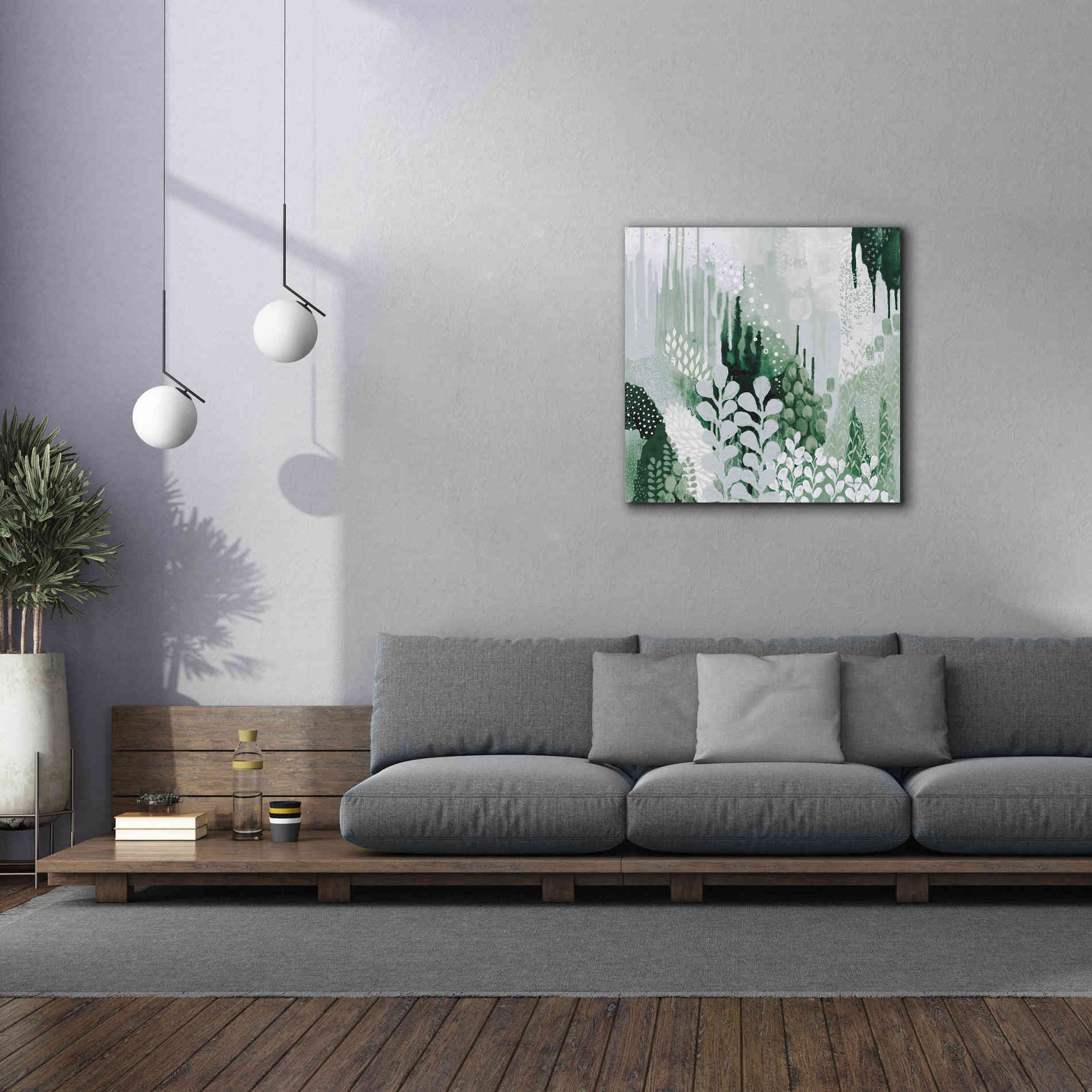 'Light Green Forest II' by Kathy Ferguson, Canvas Wall Art,37 x 37
