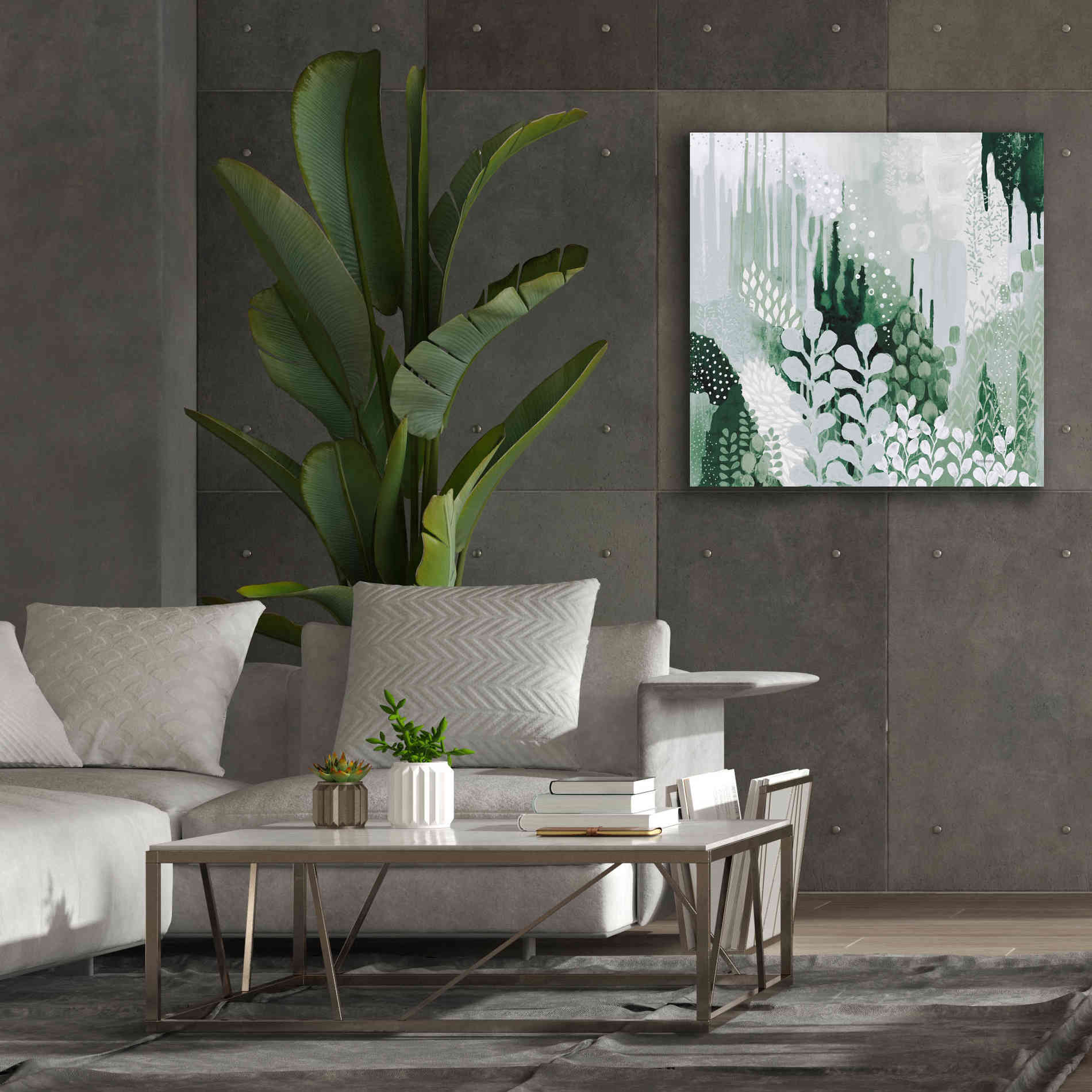 'Light Green Forest II' by Kathy Ferguson, Canvas Wall Art,37 x 37