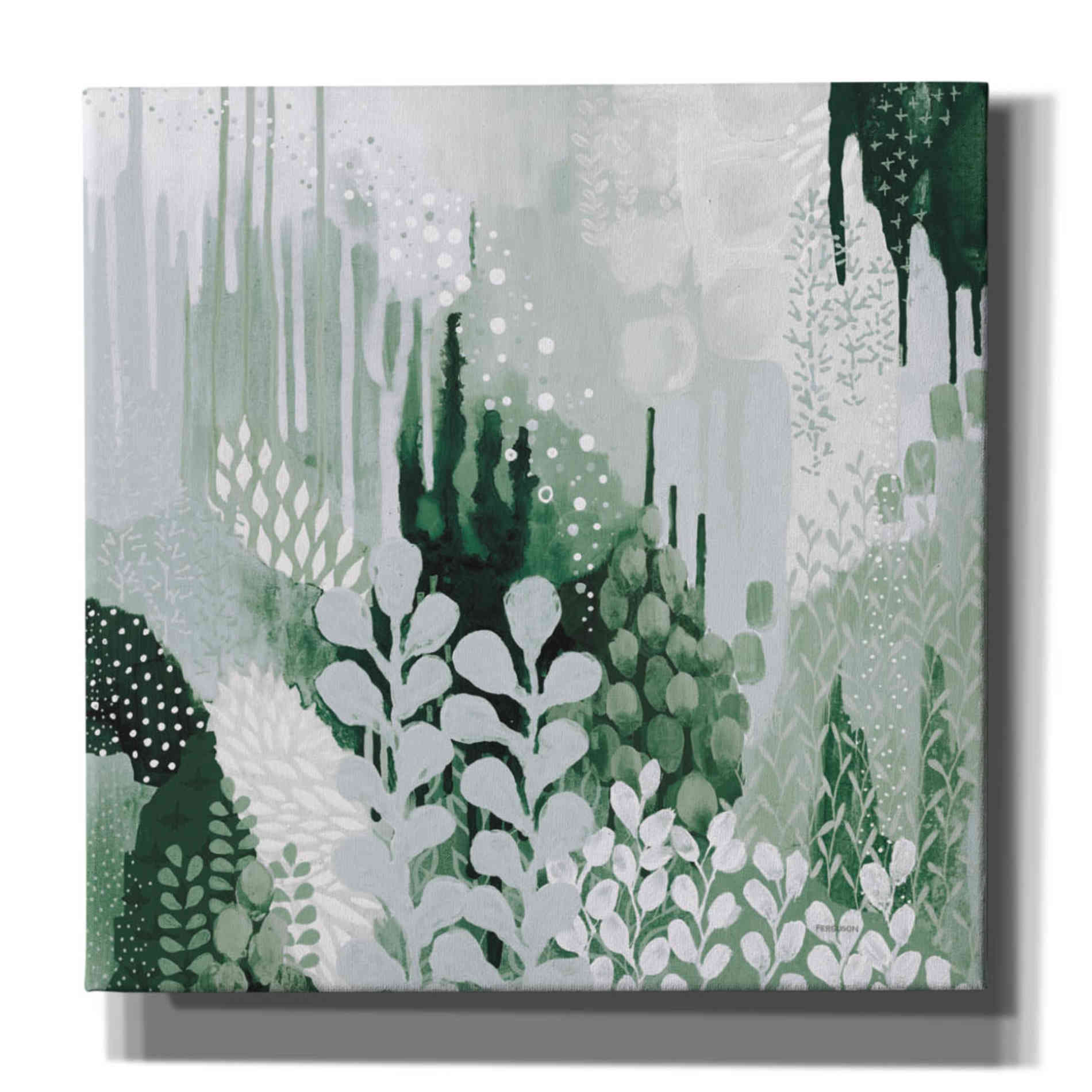 'Light Green Forest II' by Kathy Ferguson, Canvas Wall Art
